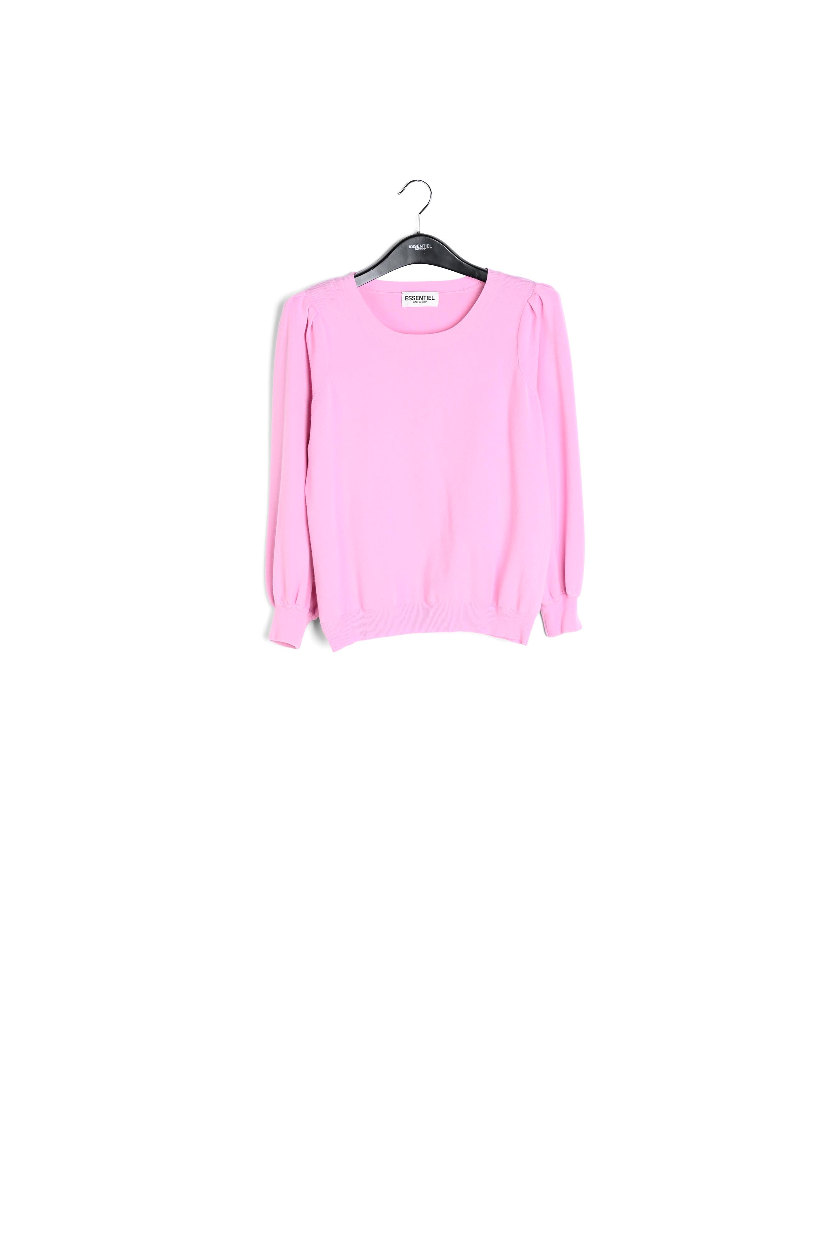Pull rose clair aux détails plissés RE—SSENTIEL seconde main photo 1