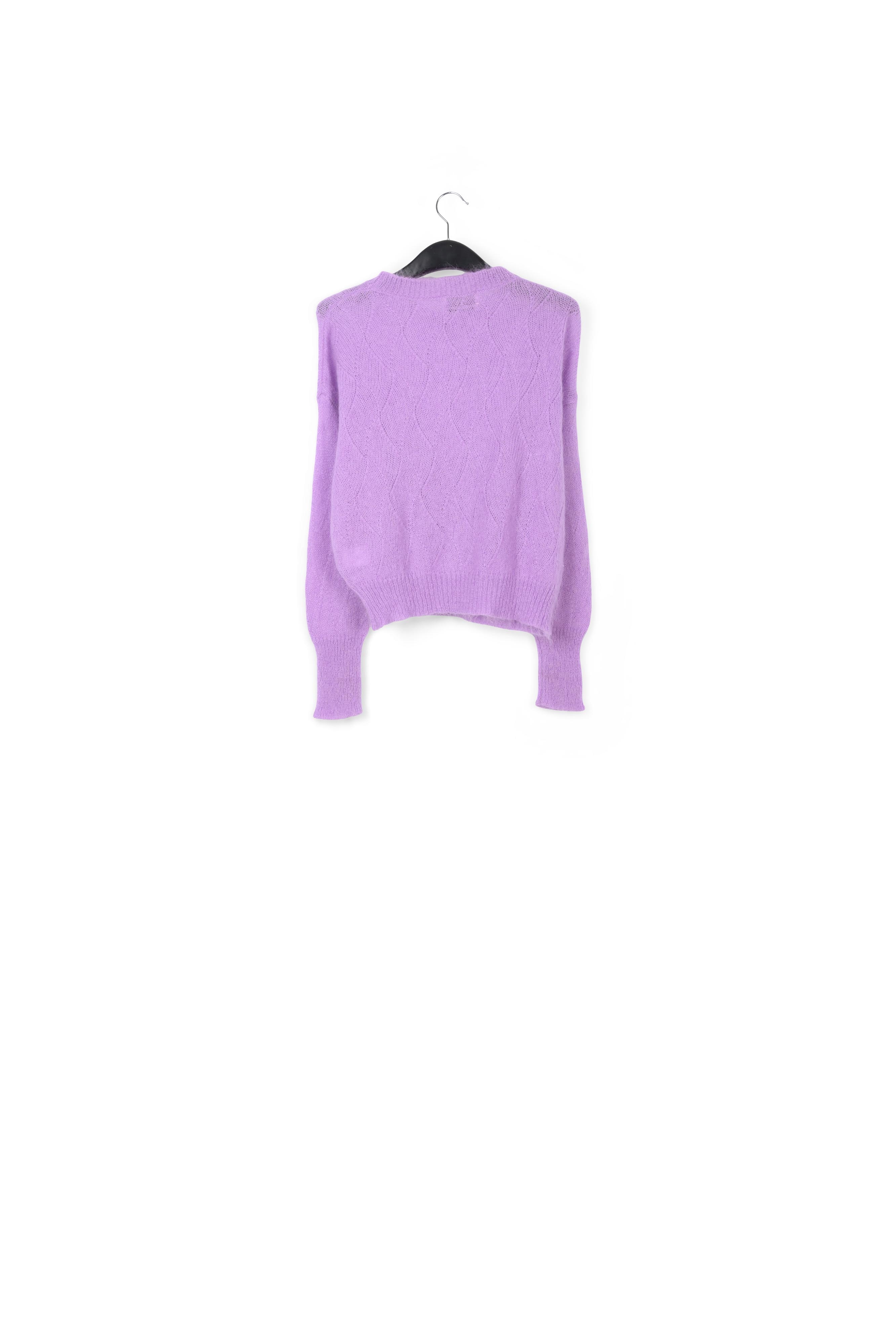 Pull lilas ajouré en mohair RE—SSENTIEL seconde main photo 2