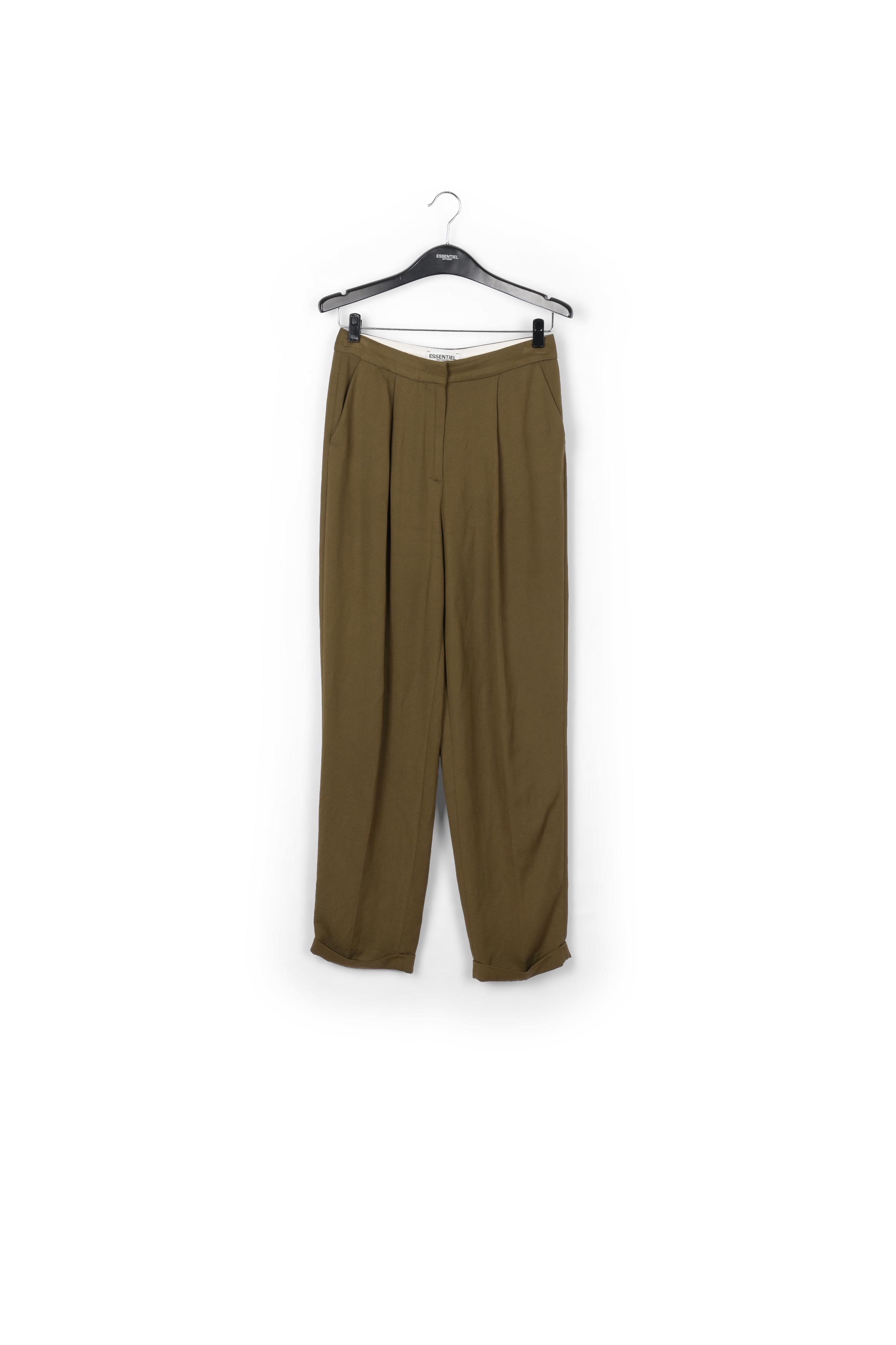 Kaki broek met middelhoge taille RE—SSENTIEL tweedehands photo 1