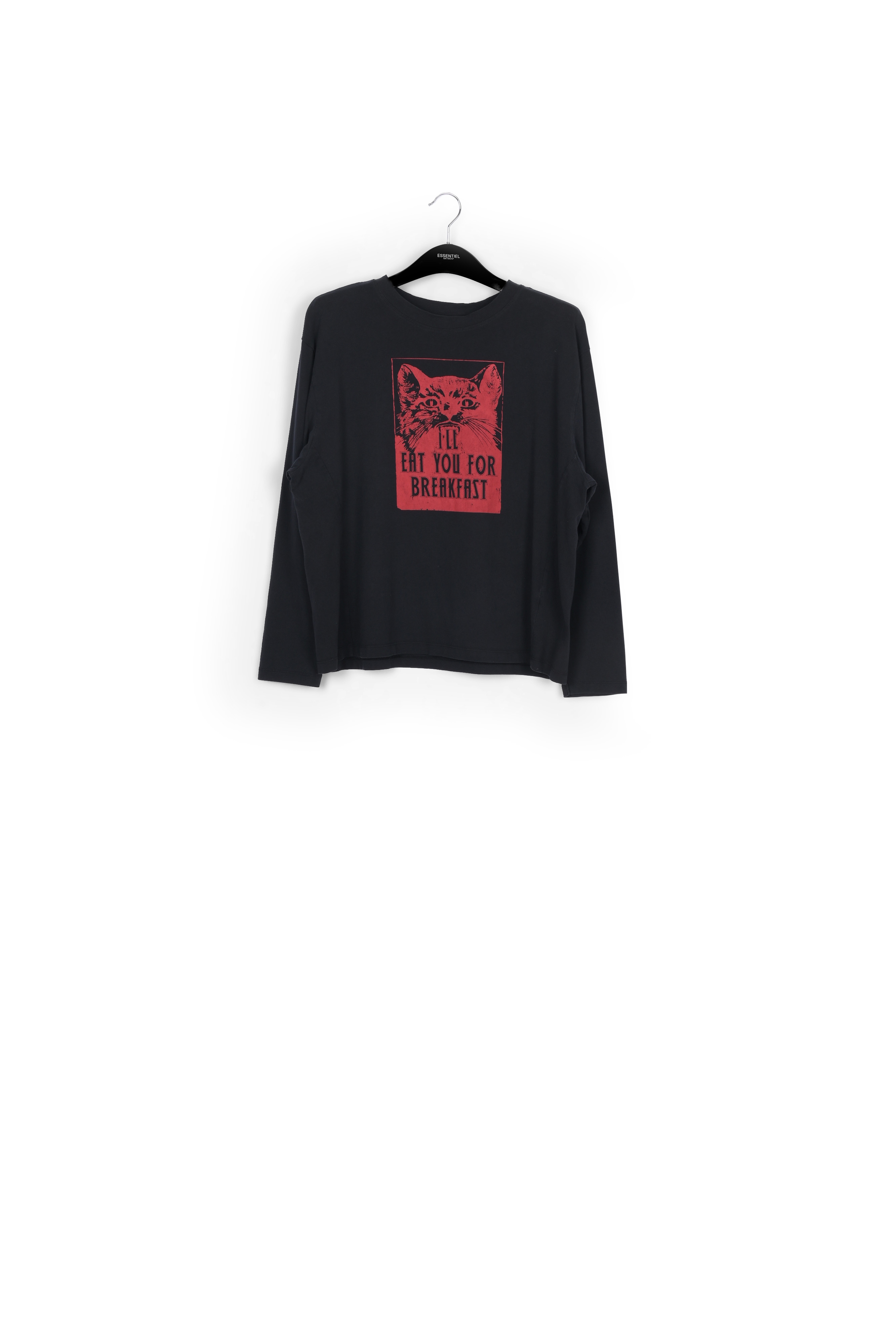 Cat print sleeve t-shirt RE—SSENTIEL second-hand photo 1