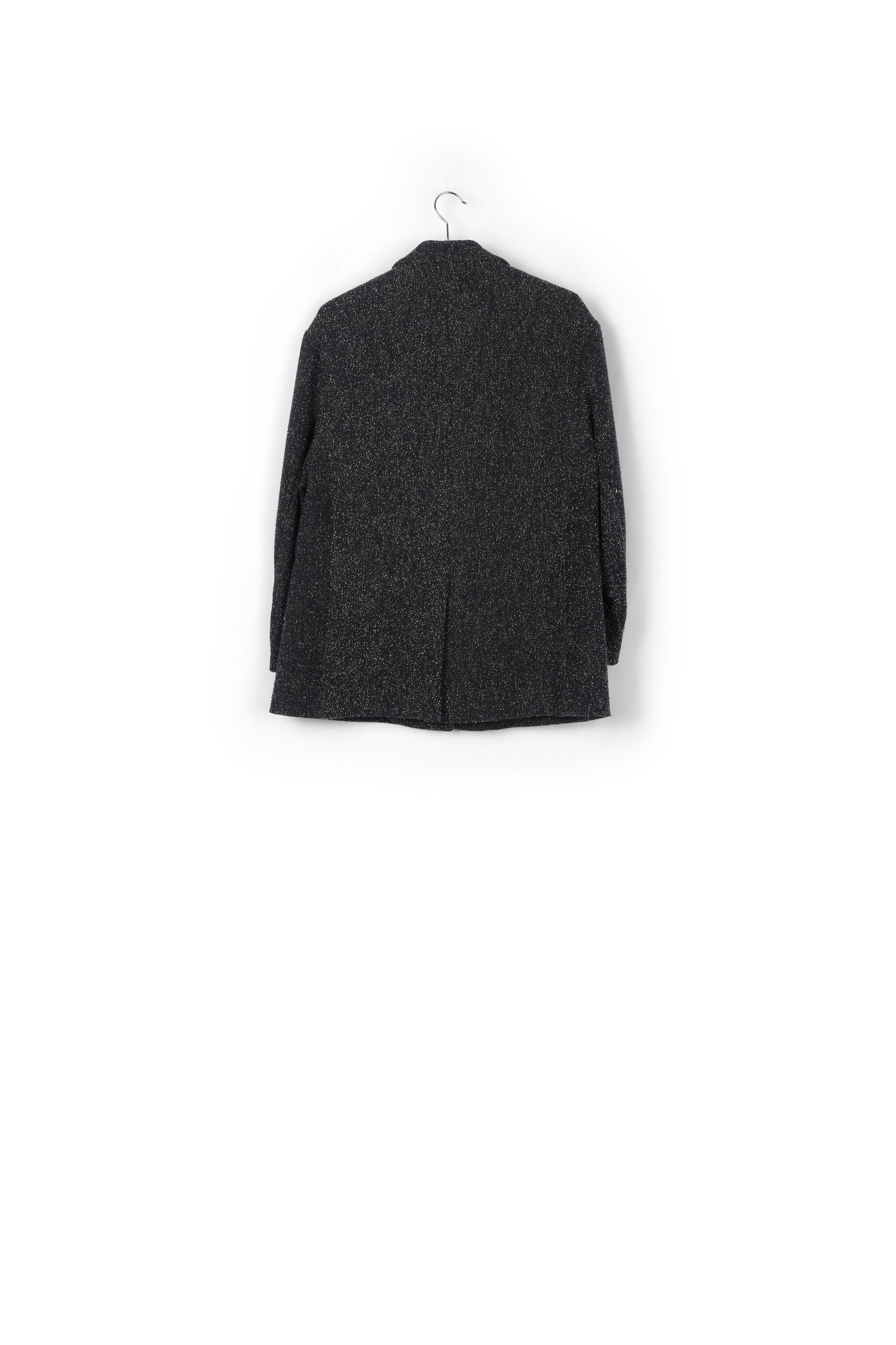 Zwarte oversized blazer in bouclé RE—SSENTIEL tweedehands photo 2