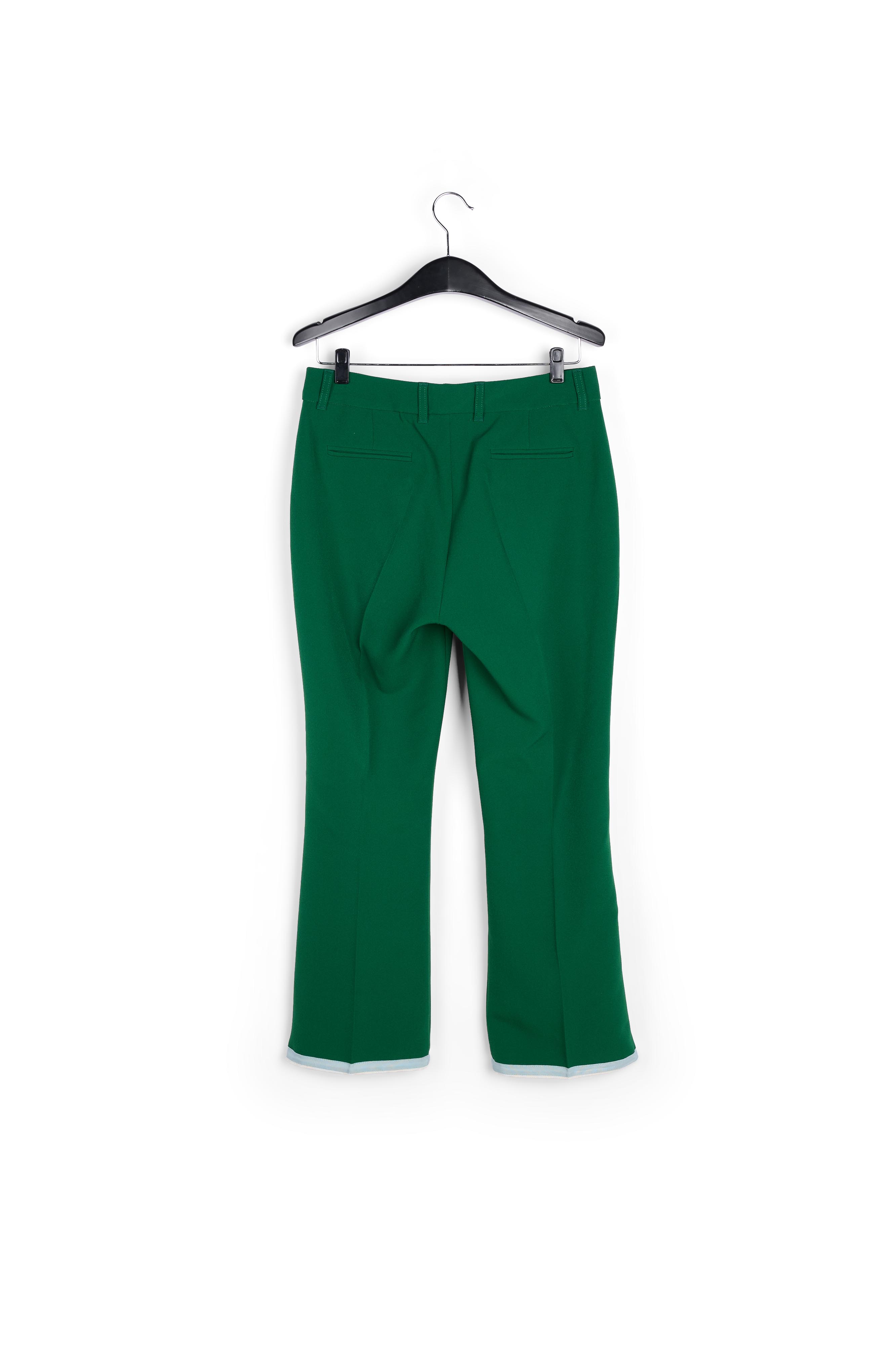 Dark green flared-fit pants RE—SSENTIEL second-hand photo 2