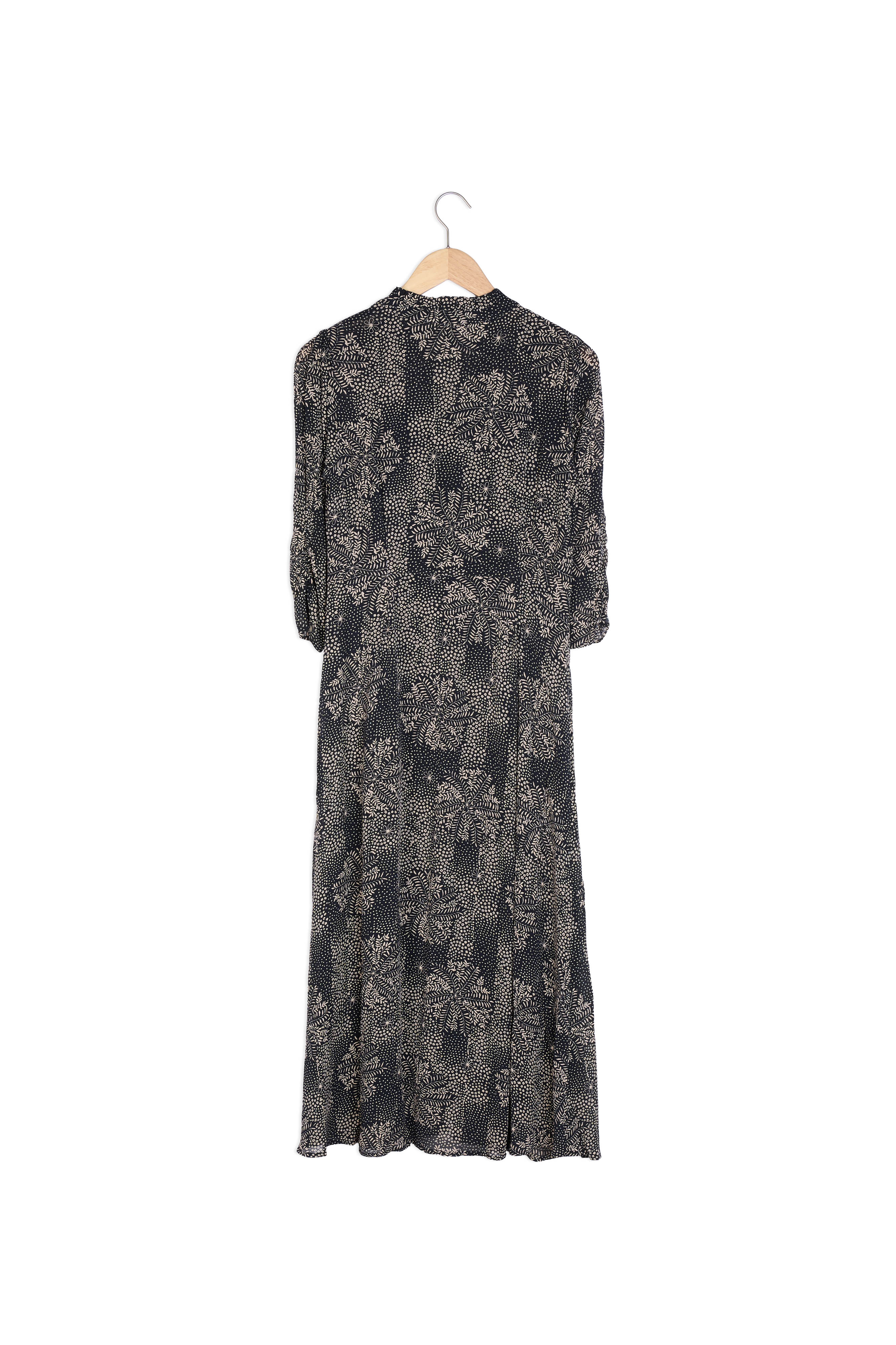 Robe longue noire imprimée Narice Maison 123 seconde main photo 3