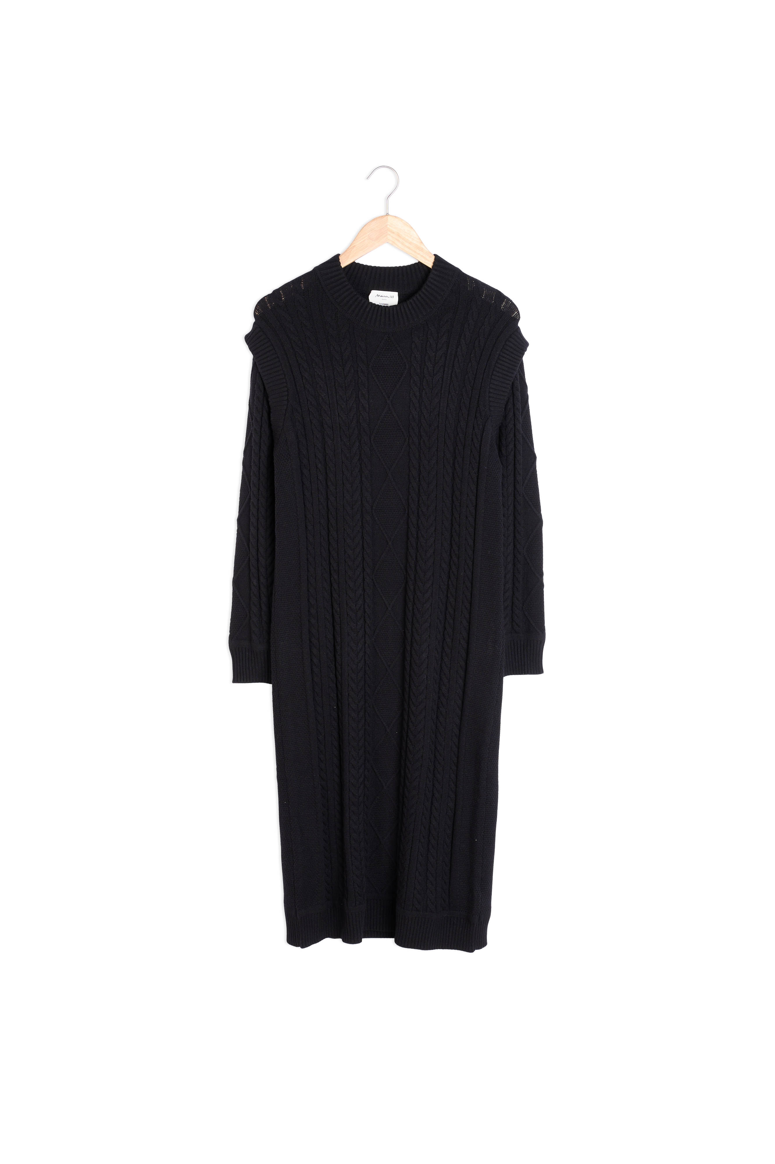 Robe longue en maille torsadée noire Hadda Maison 123 seconde main photo 3