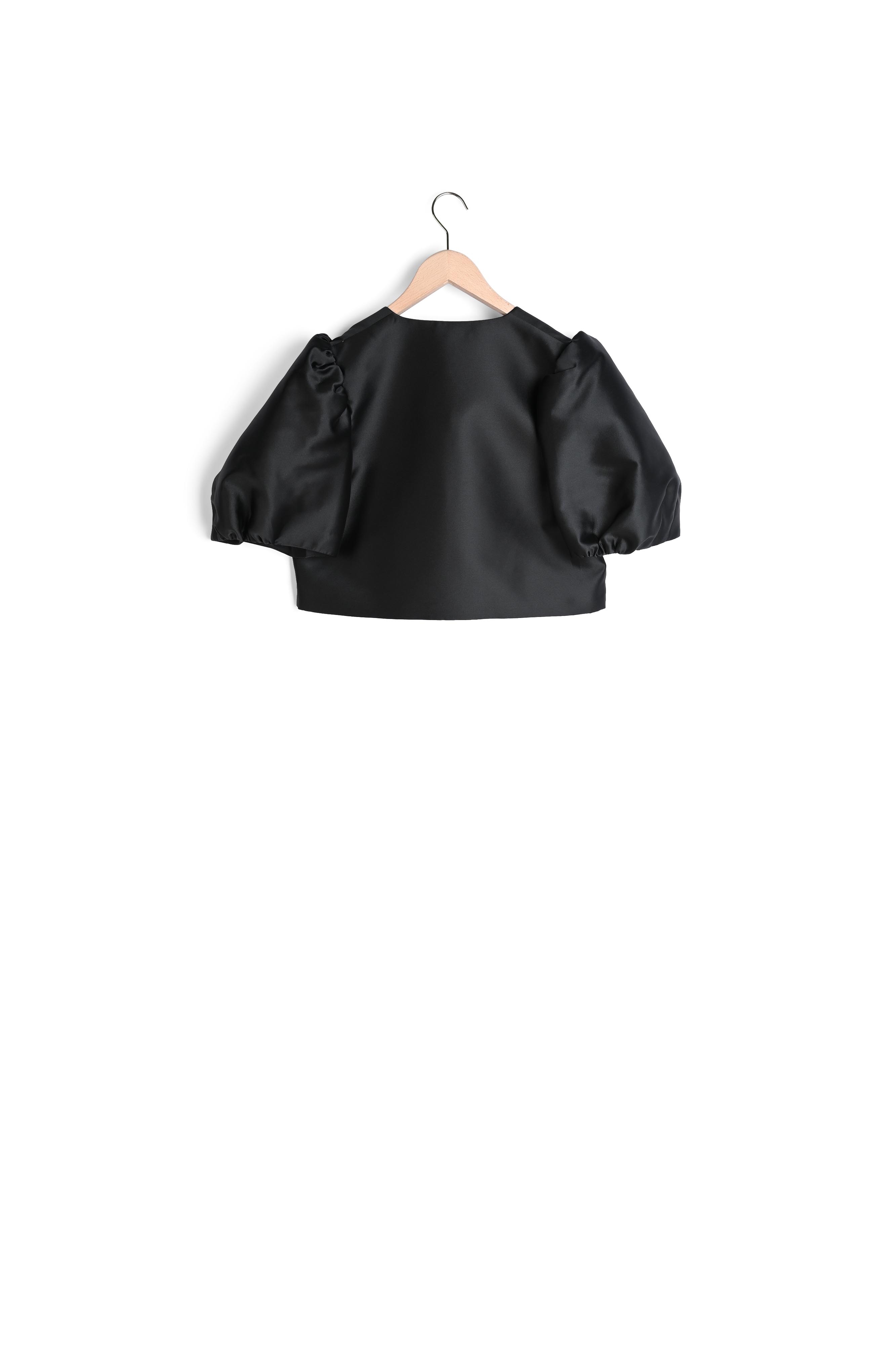 Veste Valentine noire en satin Tara Jarmon seconde main photo 7