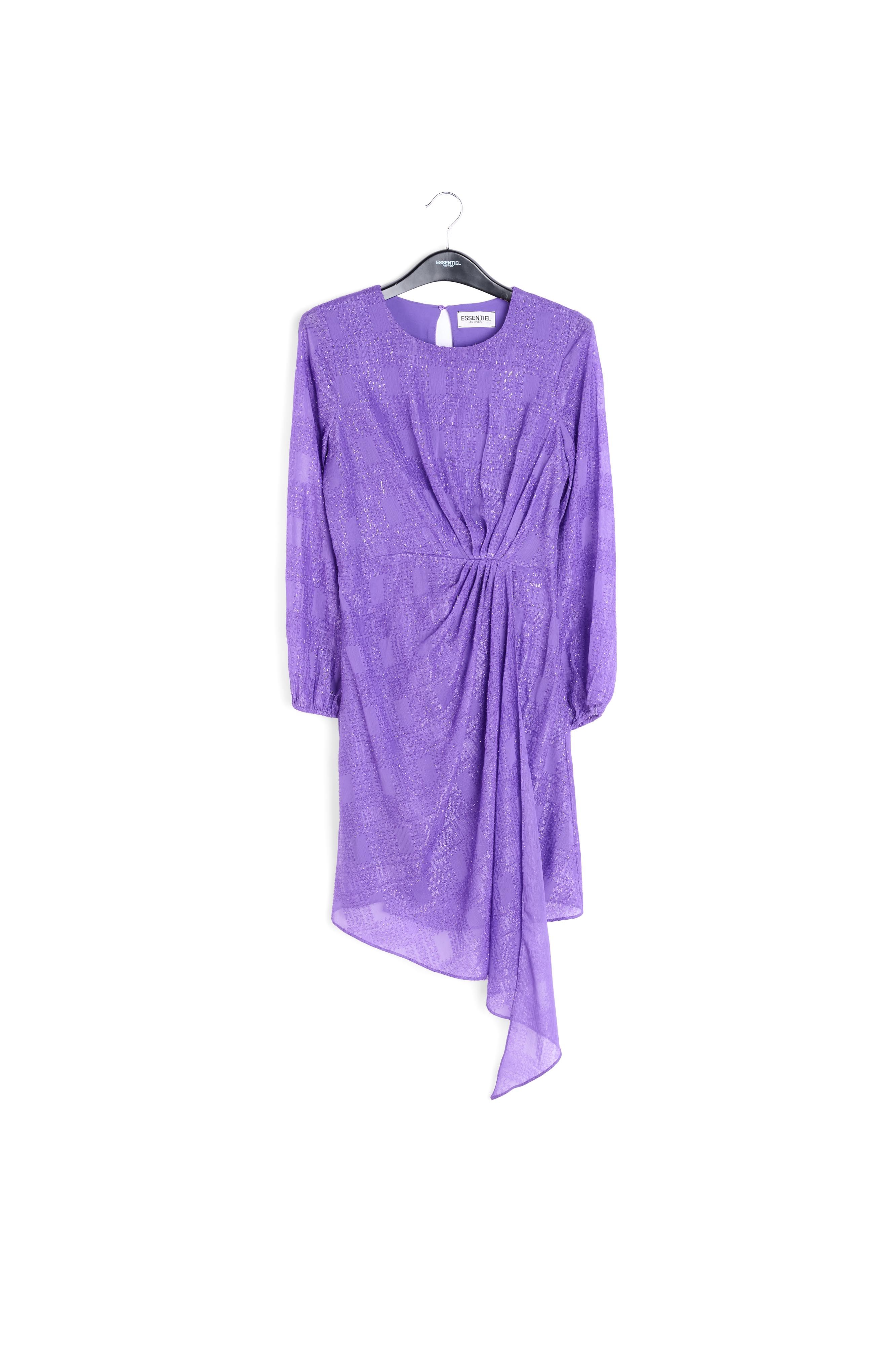 Robe courte en lurex violet RE—SSENTIEL seconde main photo 1