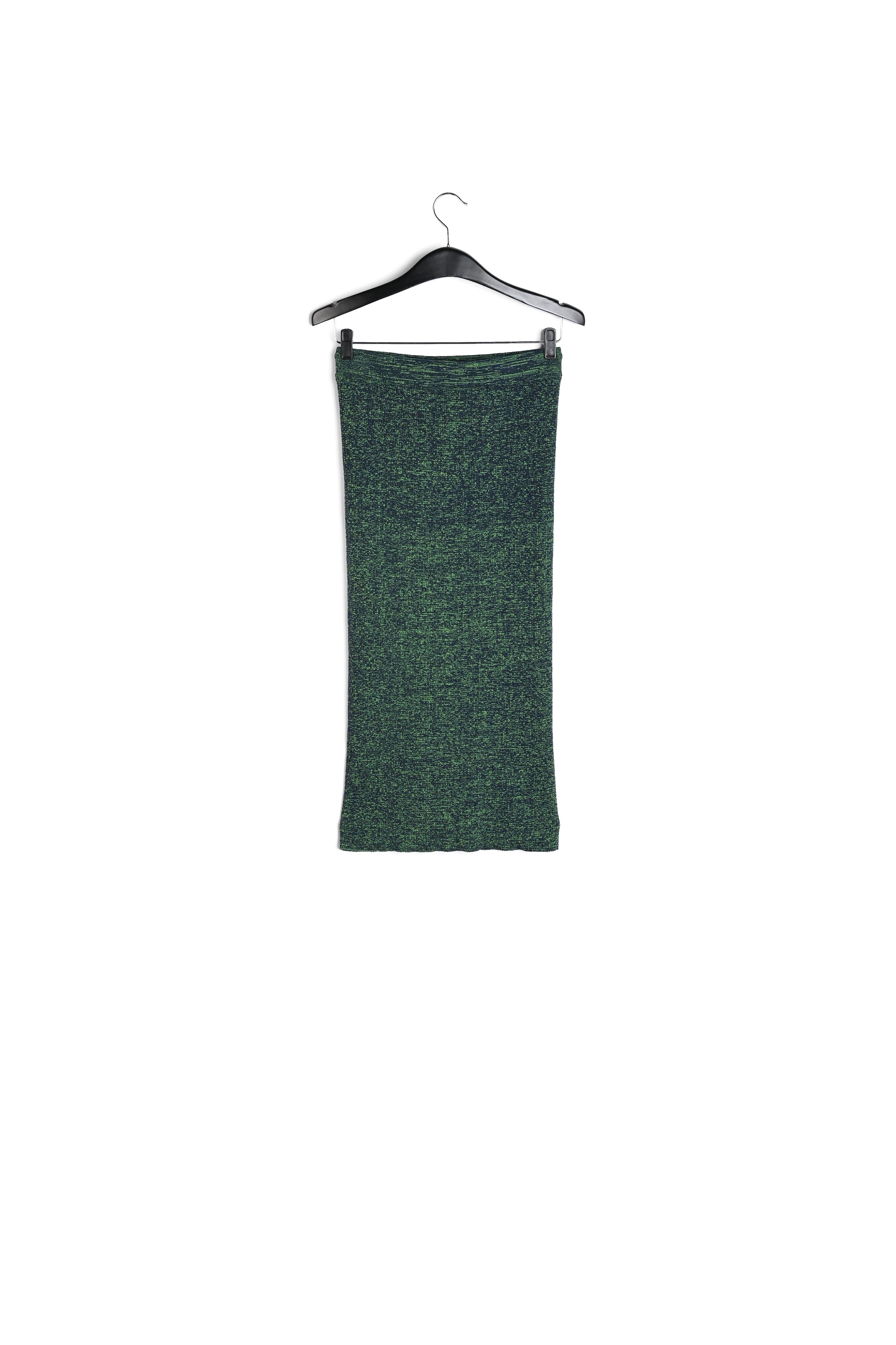 Jupe midi en tricot mêlé bleu et vert RE—SSENTIEL seconde main photo 2