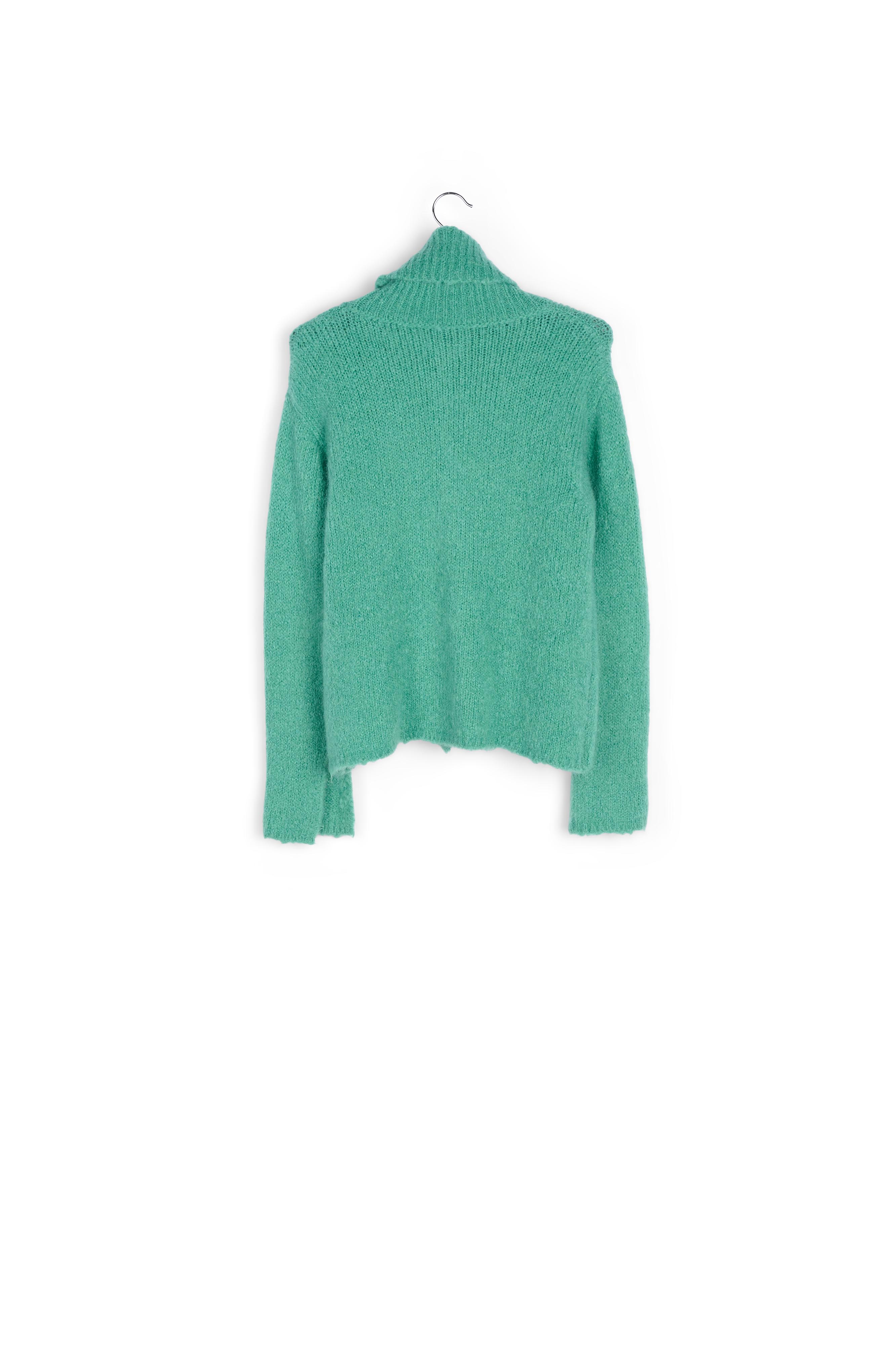 Pull à col roulé en mohair mélangé beige foncé RE—SSENTIEL seconde main photo 2