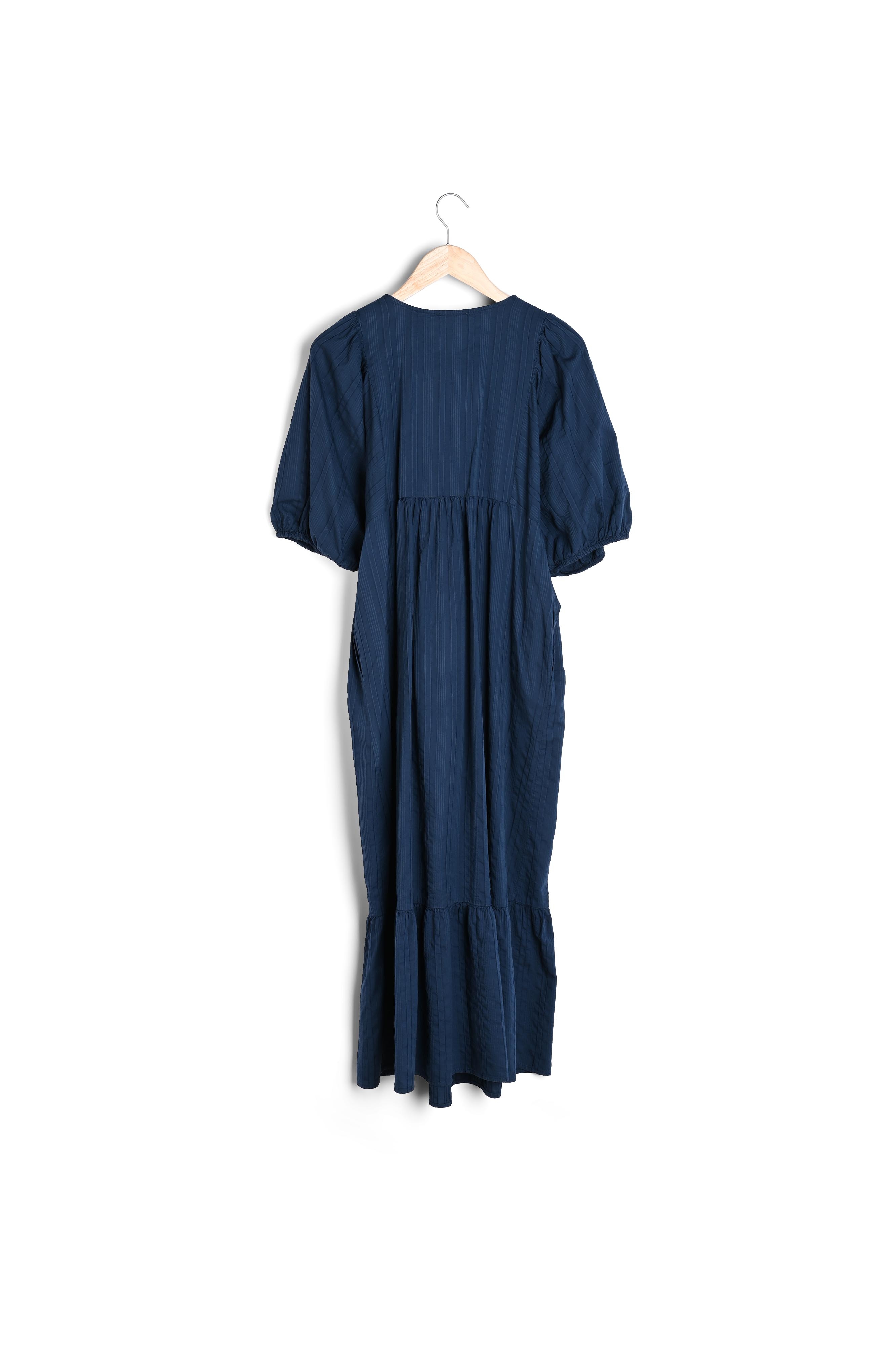 Photo produit Robe longue plastron brodé denim brut Hilda numéro 1