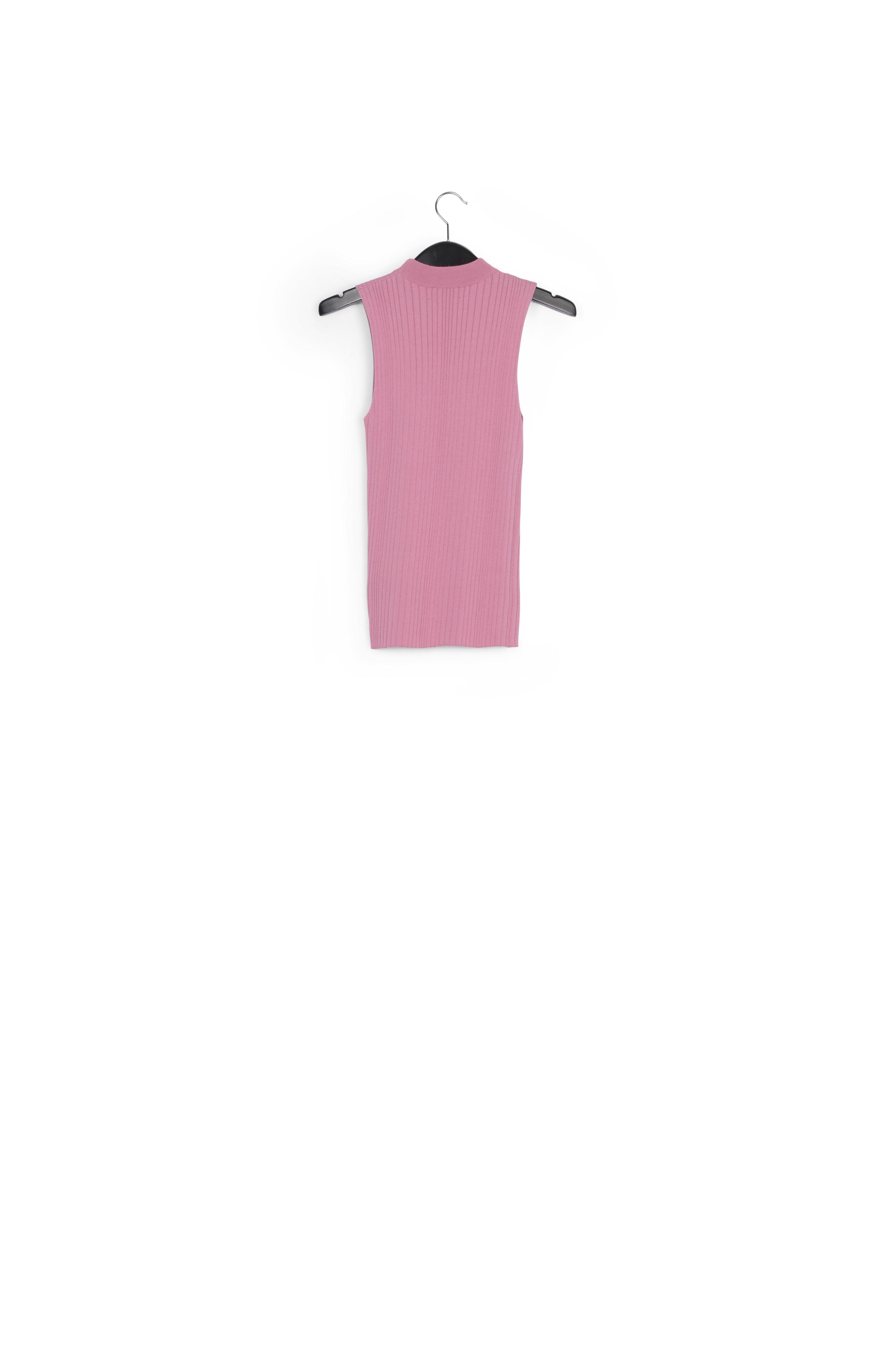 Product photo Lilac fitted ribbed-knit top number 1