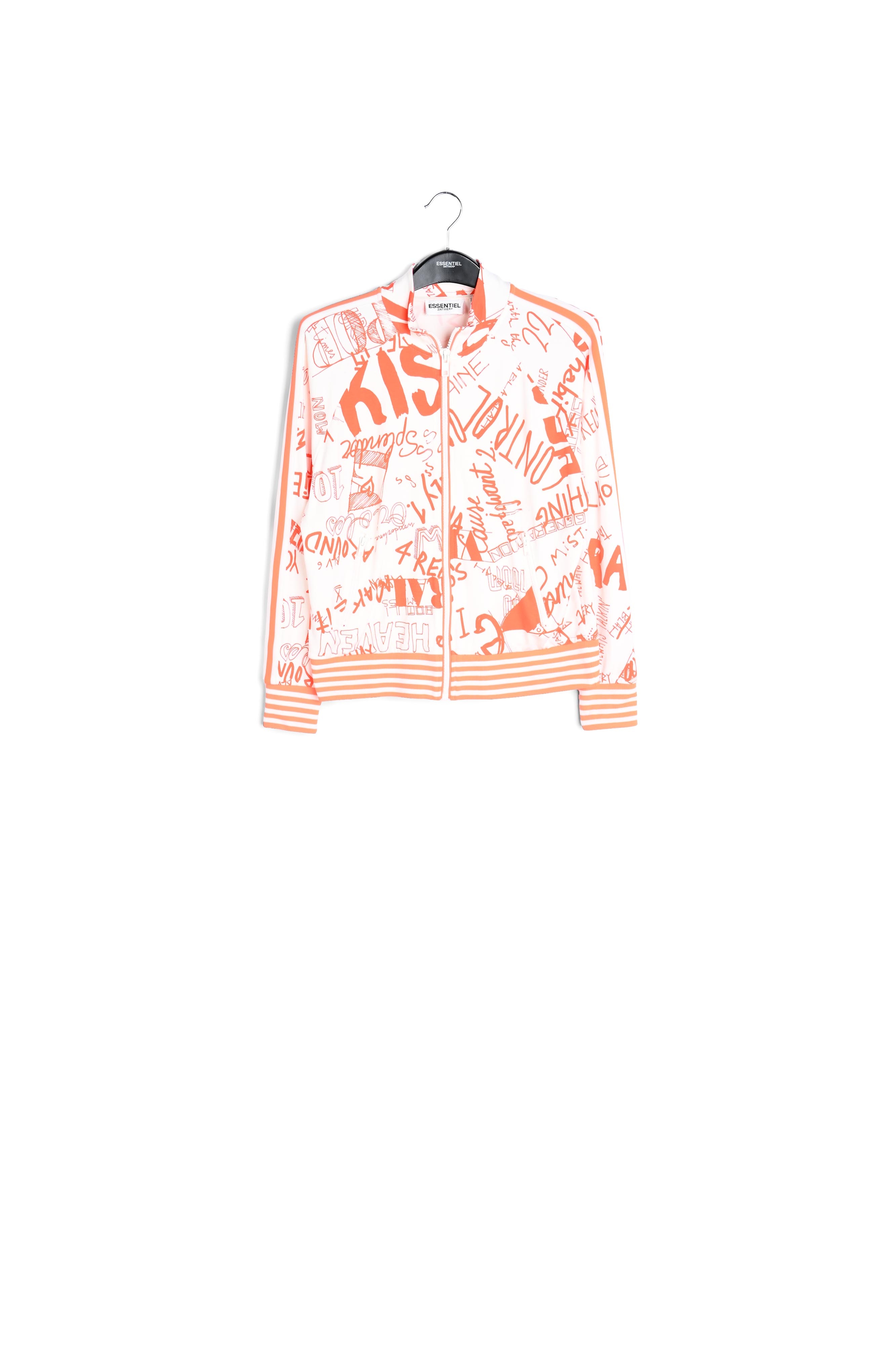 Oranje en gebroken wit sportvest met print RE—SSENTIEL tweedehands photo 1