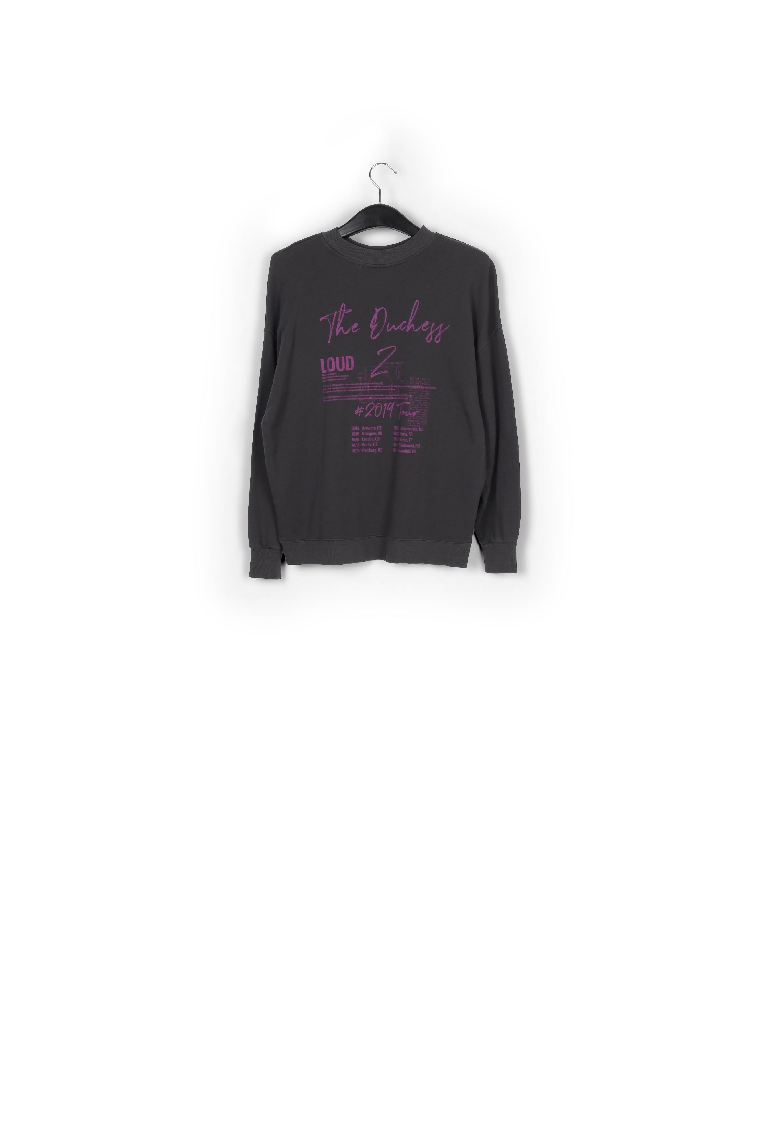 Sweat-shirt Â« atomic cat Â» en jersey de coton noir RE—SSENTIEL seconde main photo 2