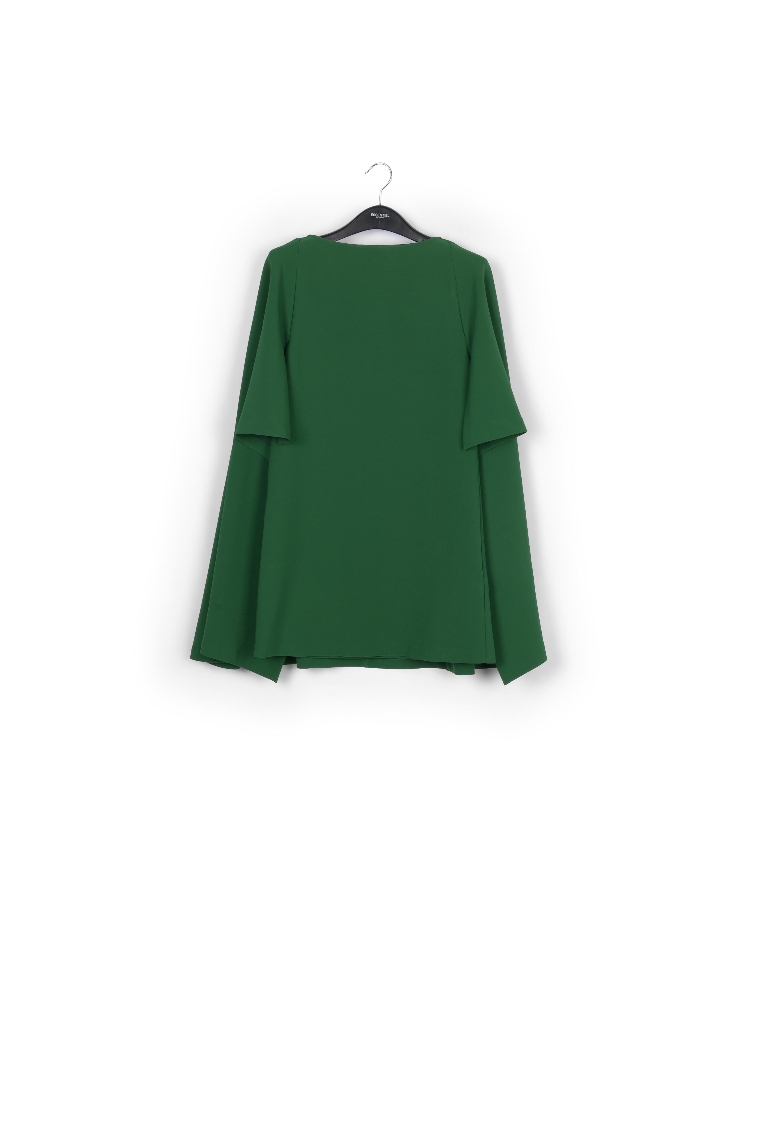 Donkergroene mini-jurk met cape-effect RE—SSENTIEL tweedehands photo 1