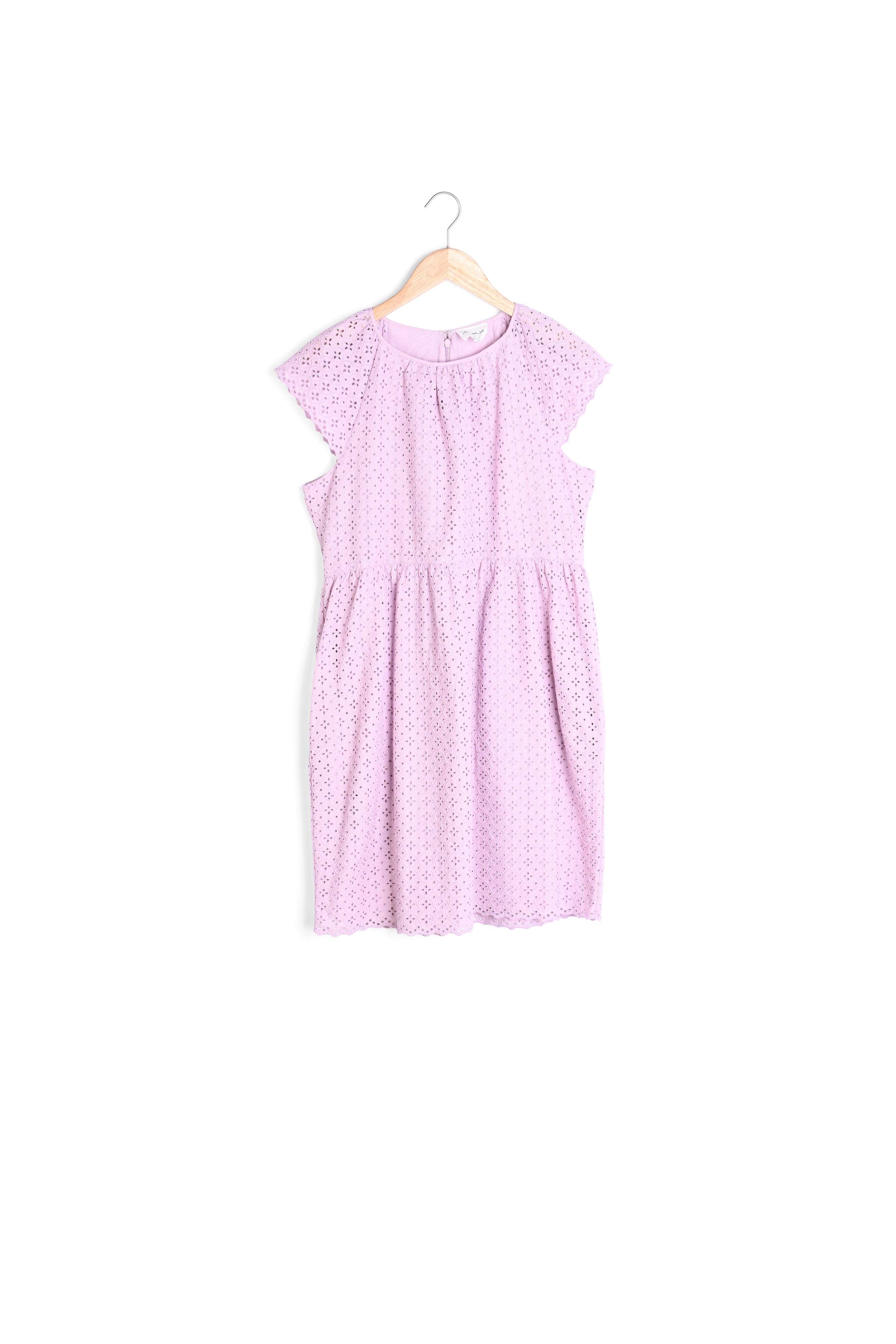 Robe en coton brodée mauve Lilian Maison 123 seconde main photo 1
