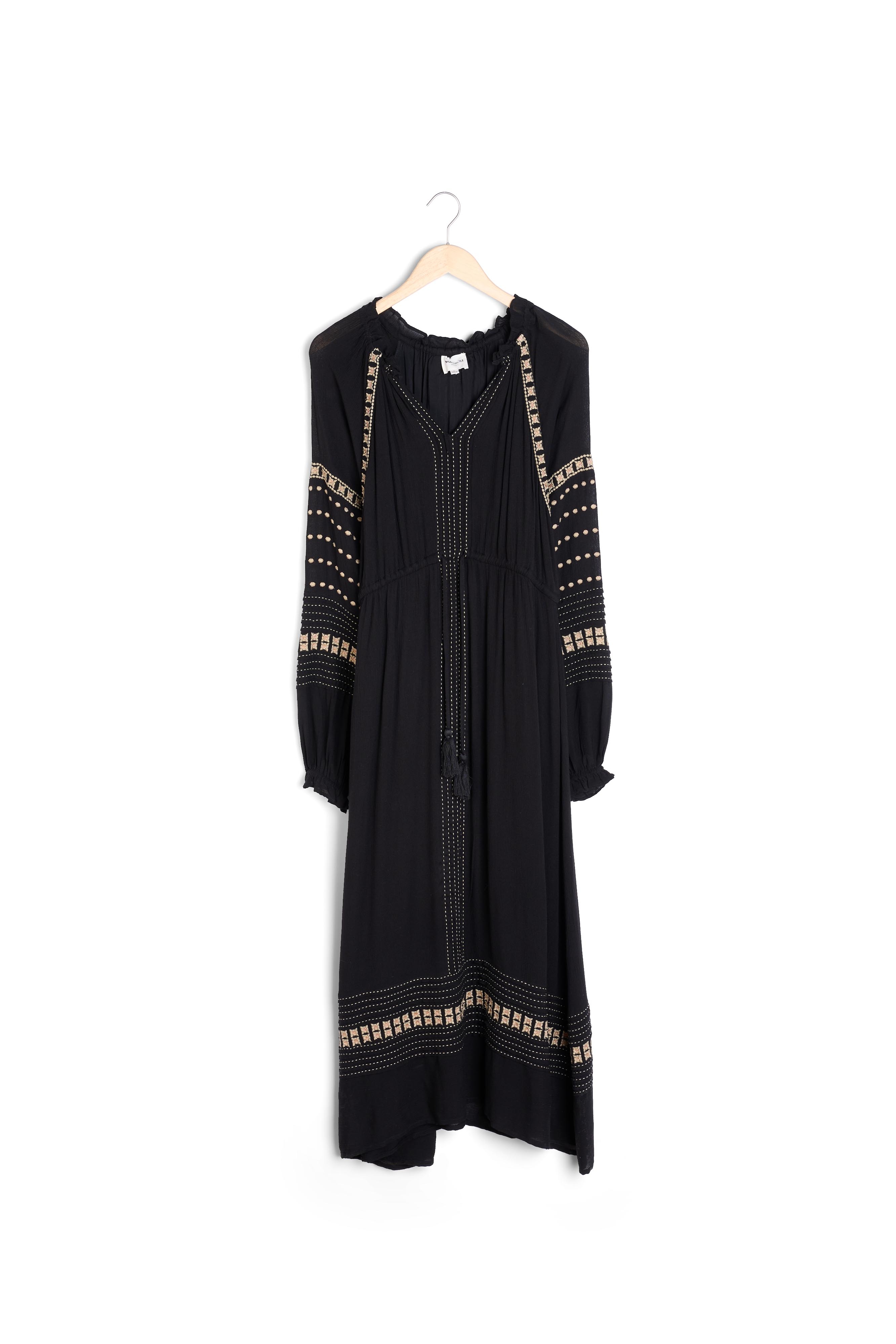 Robe longue brodée noire Hadia Maison 123 seconde main photo 3