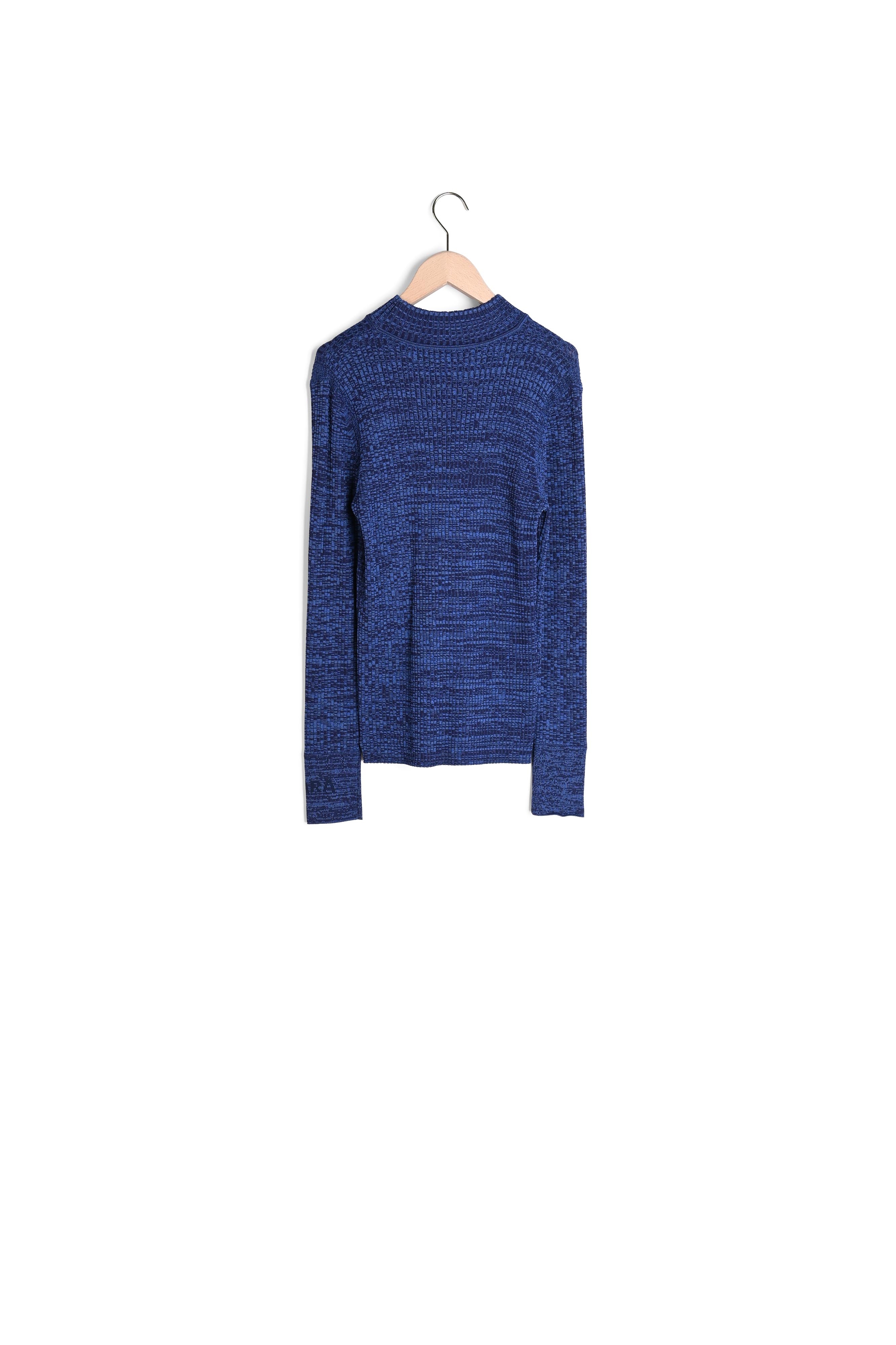Pull Prudie bleu chiné côtelé Tara Jarmon seconde main photo 8