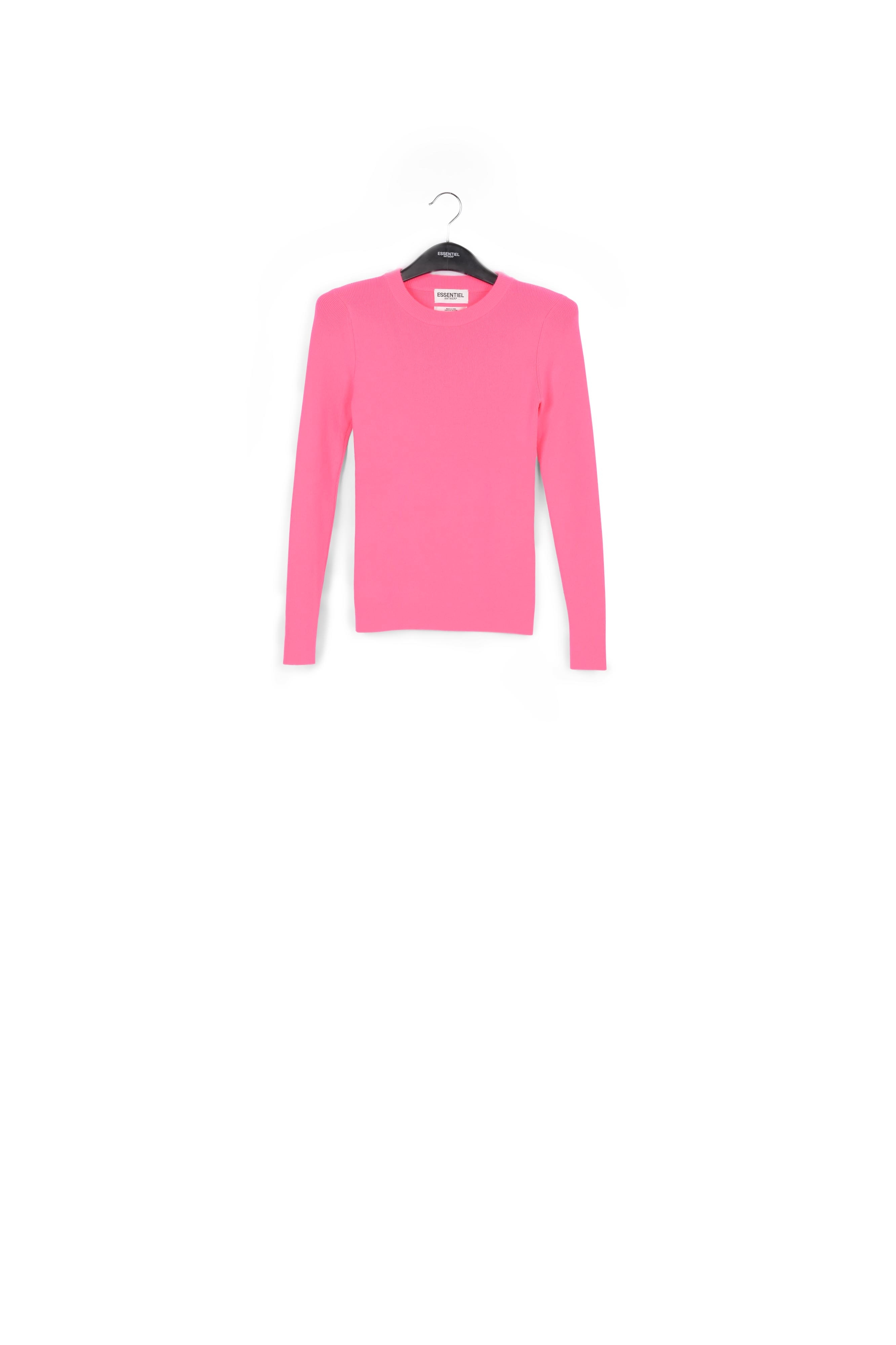 Neon pink rib-knitted sweater RE—SSENTIEL second-hand photo 1