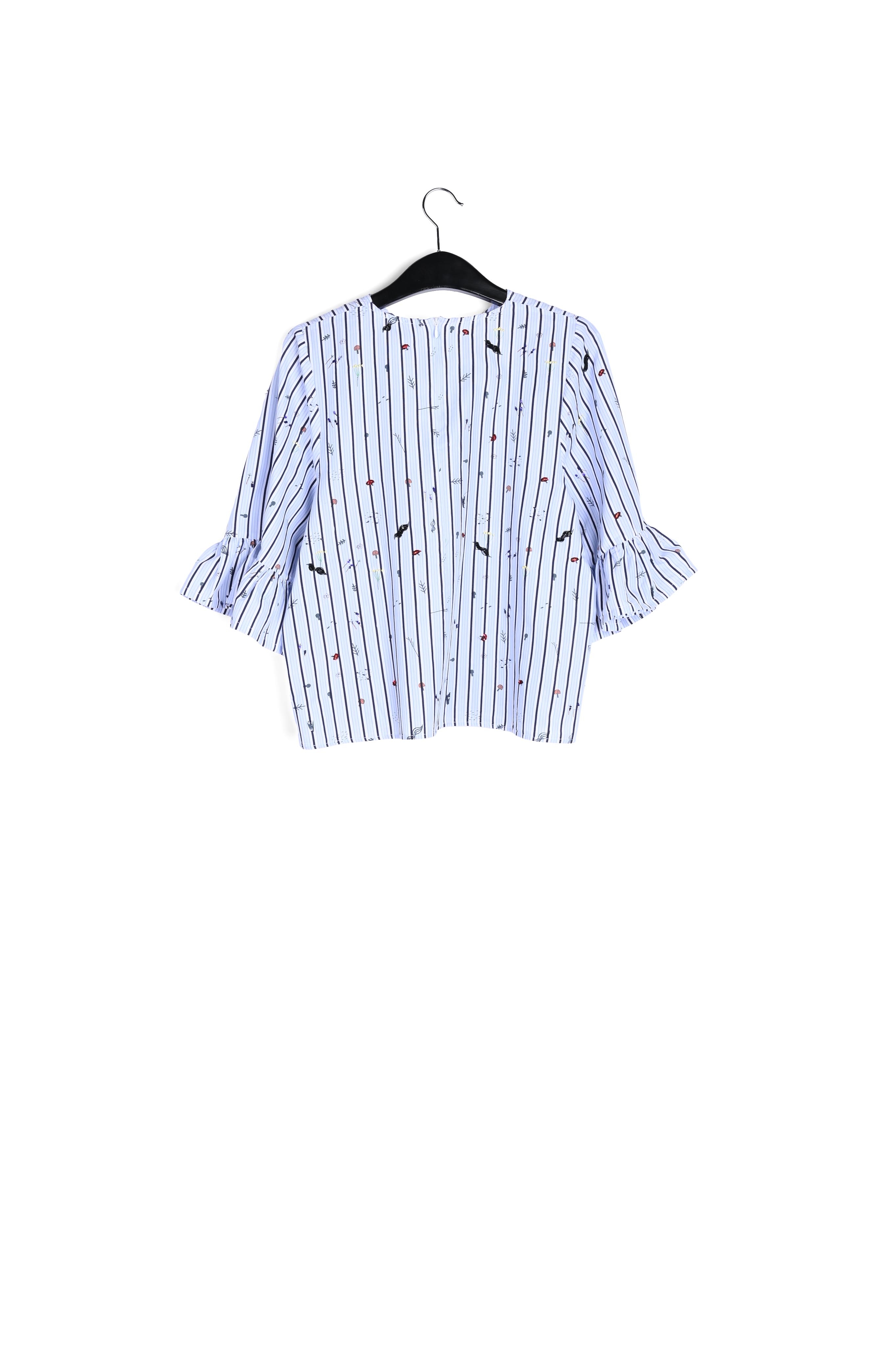 Chemise à  rayures et manchettes à  volants RE—SSENTIEL seconde main photo 2