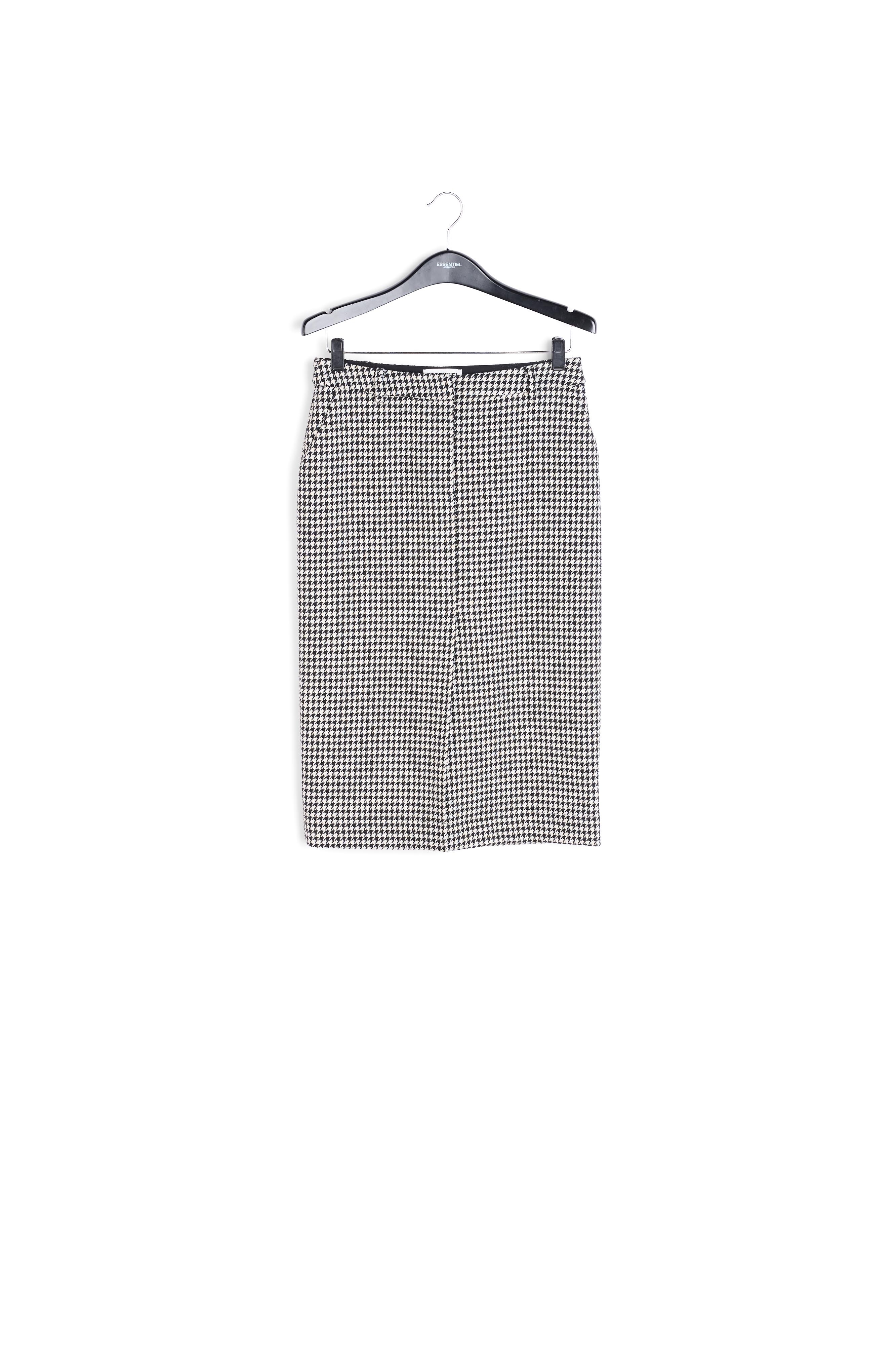 Jupe crayon motif pied-de-poule RE—SSENTIEL seconde main photo 1
