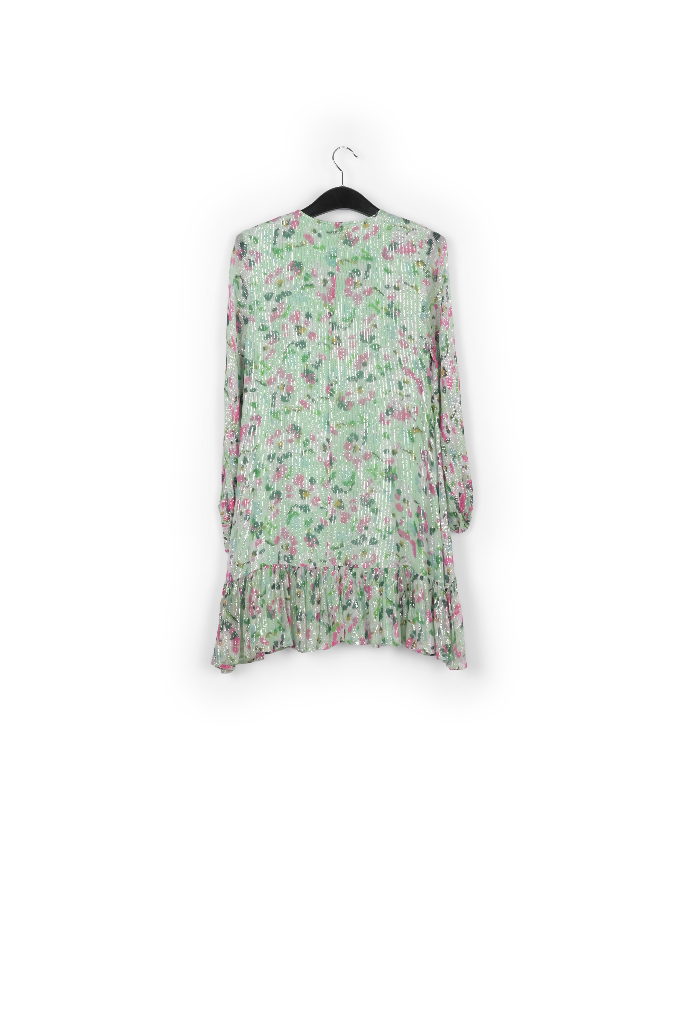 Mint green floral-print a-line dress RE—SSENTIEL second-hand photo 2