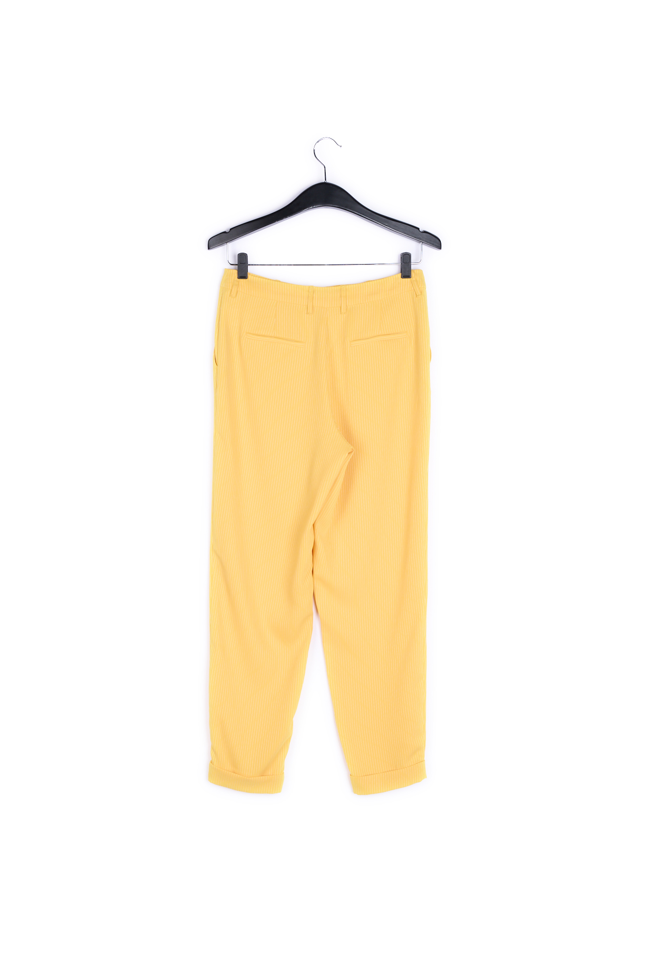 Pantalon près du corps jaune à rayures RE—SSENTIEL seconde main photo 2