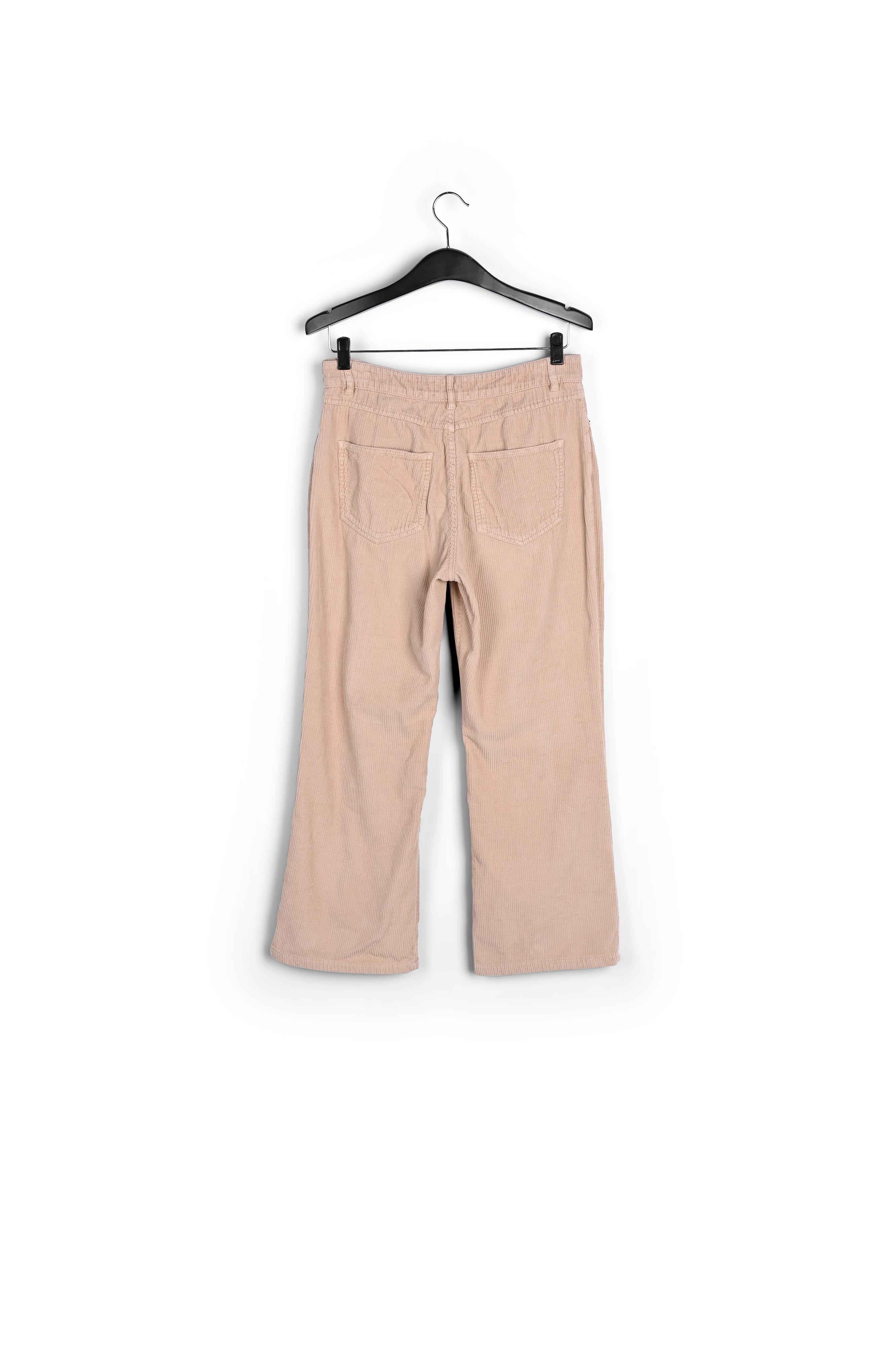 Vintage roze fluwelen broek met uitlopende pijpen RE—SSENTIEL tweedehands photo 2