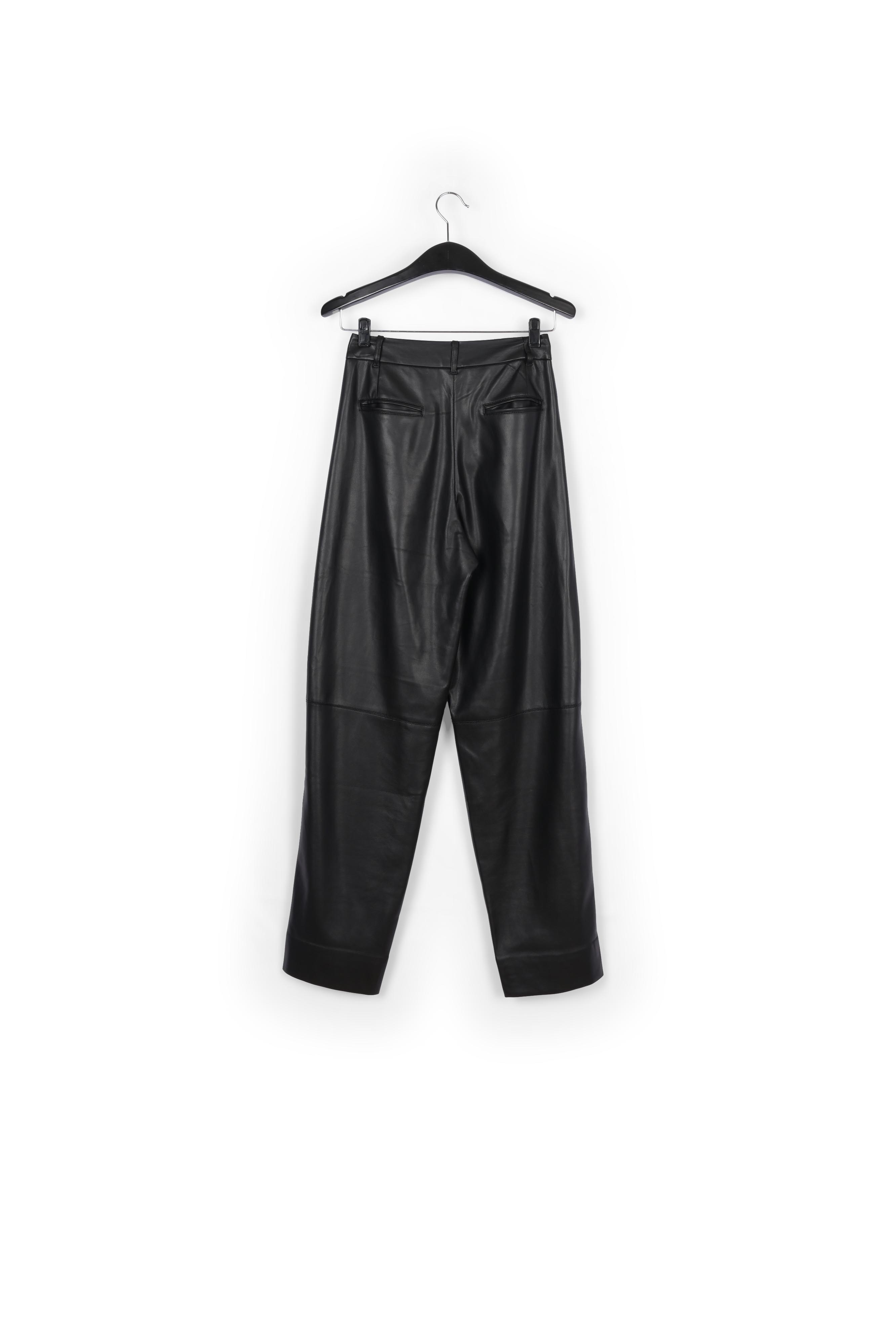 Zwarte baggy broek van faux leer RE—SSENTIEL tweedehands photo 5