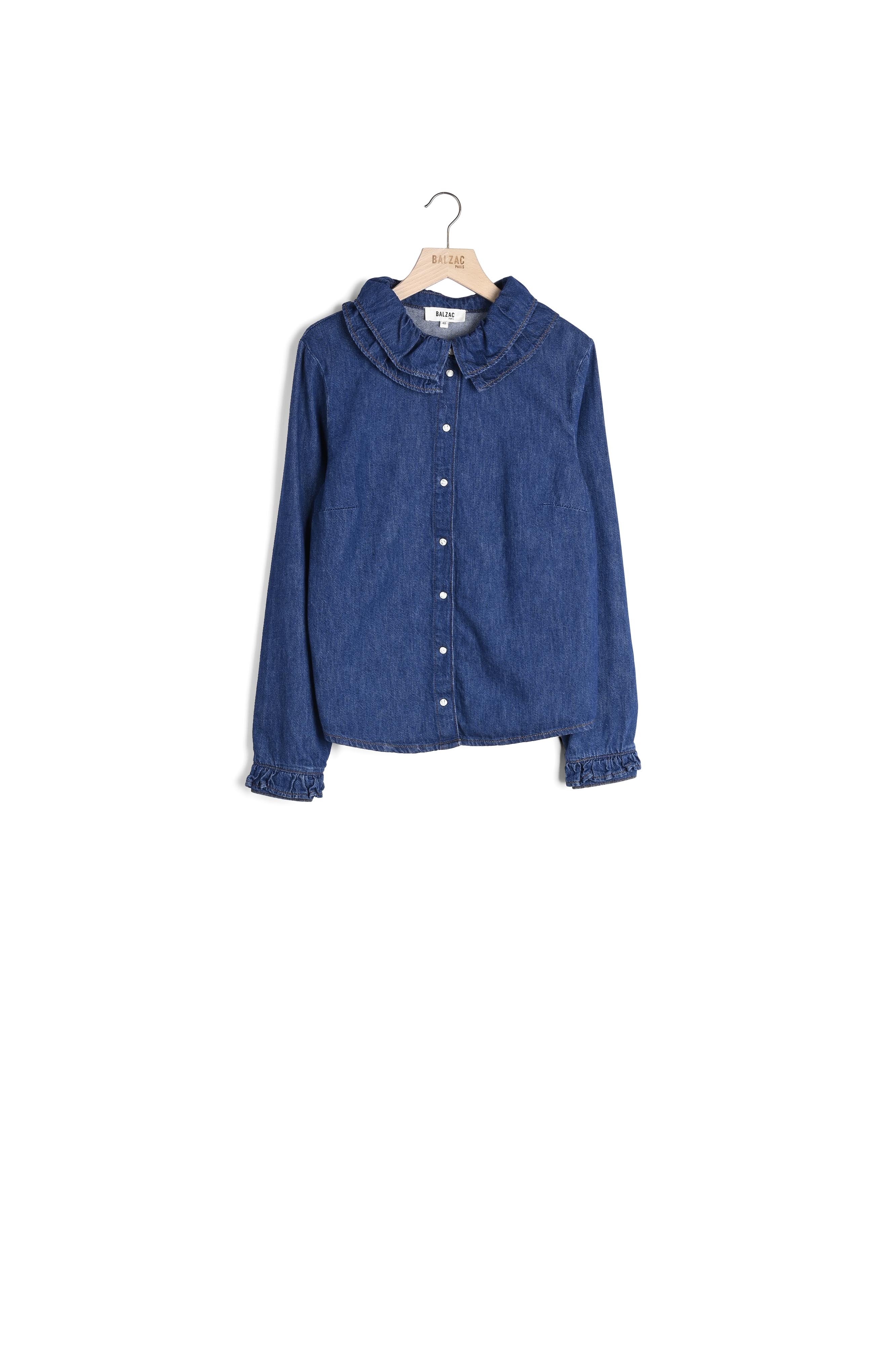 CHEMISE BELKIS BLEU MIDI Balzac seconde main photo 1