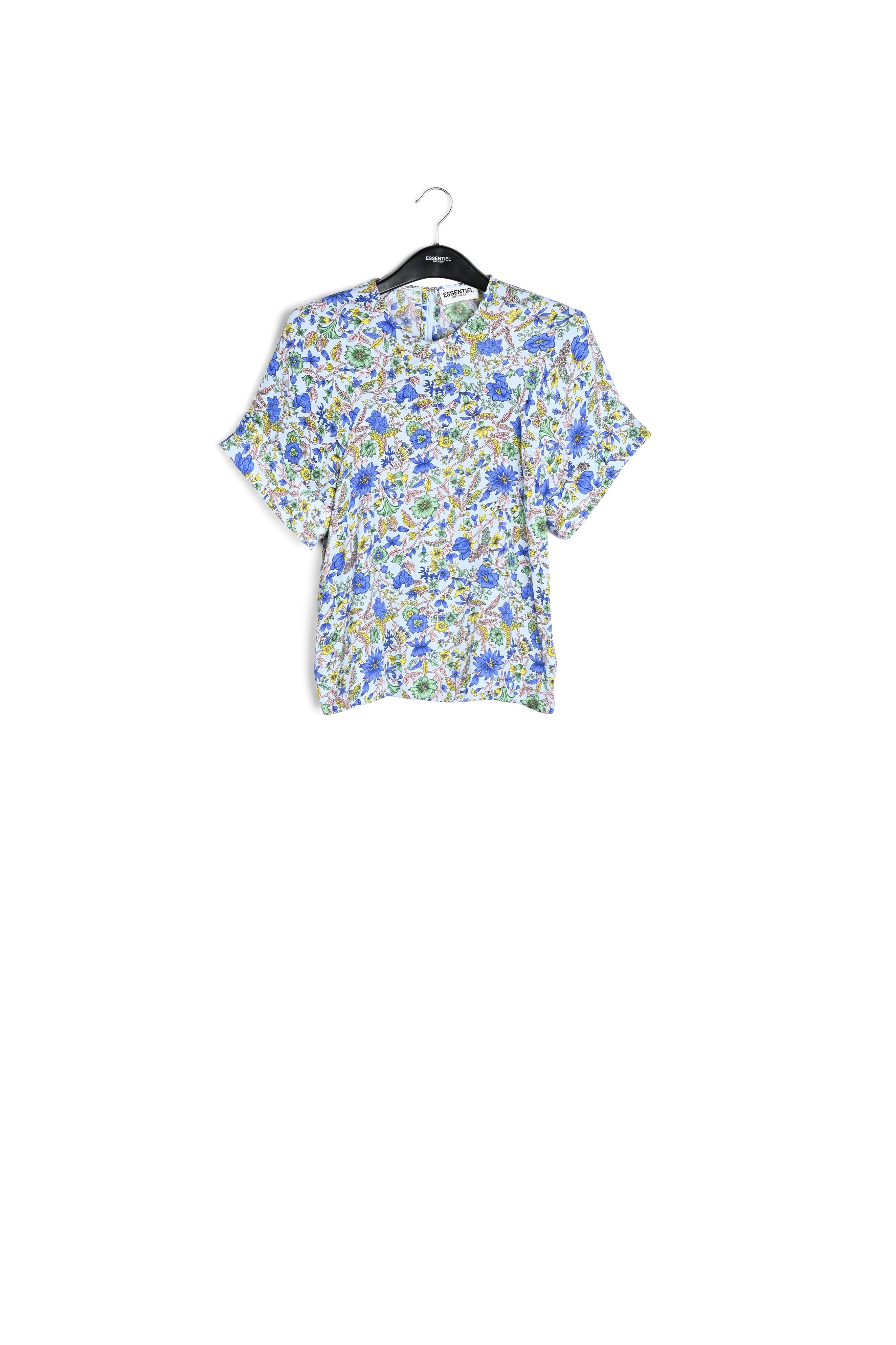 Light blue floral-print top RE—SSENTIEL second-hand photo 1