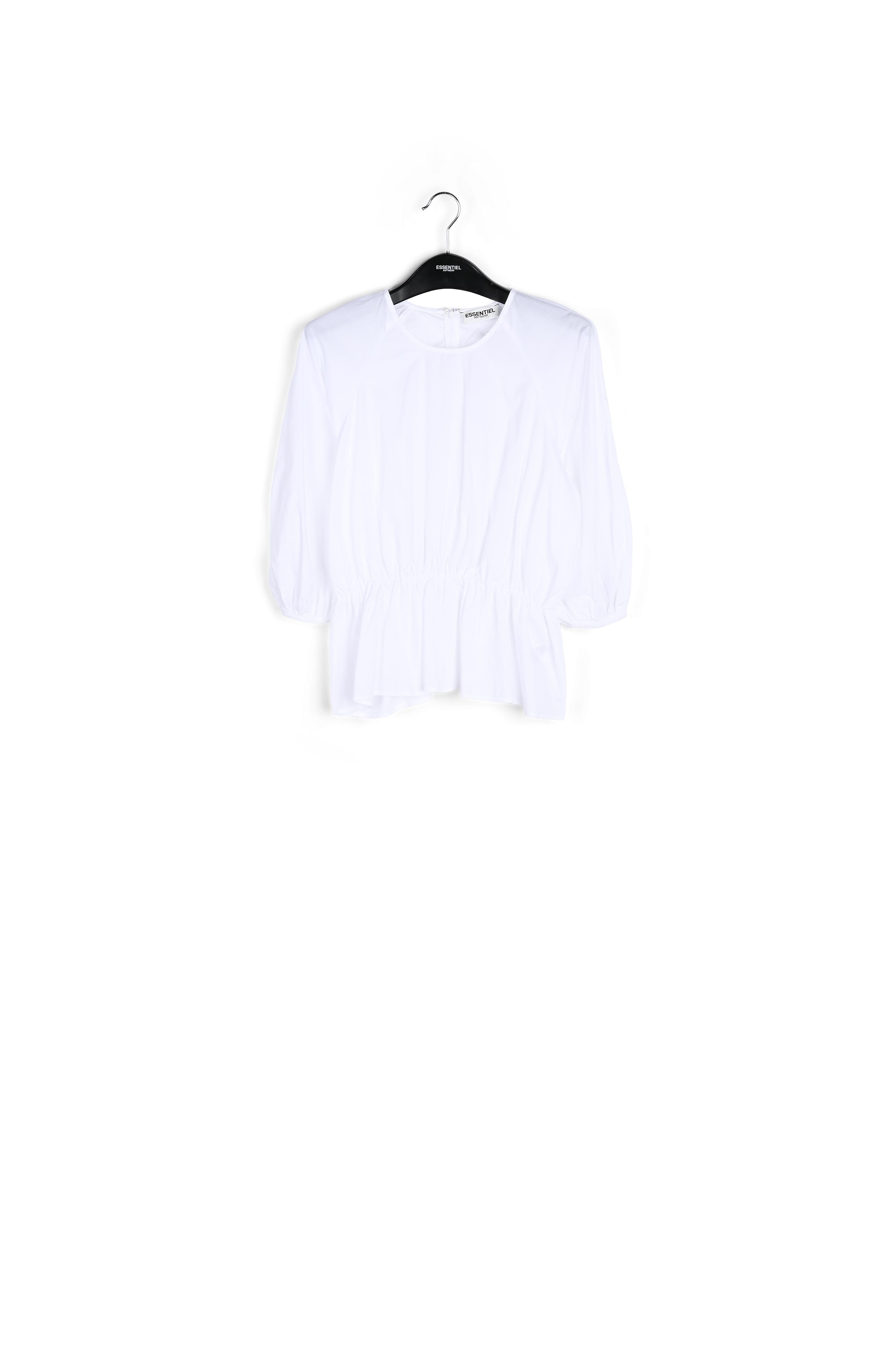 Top péplum blanc en coton popeline RE—SSENTIEL seconde main photo 1