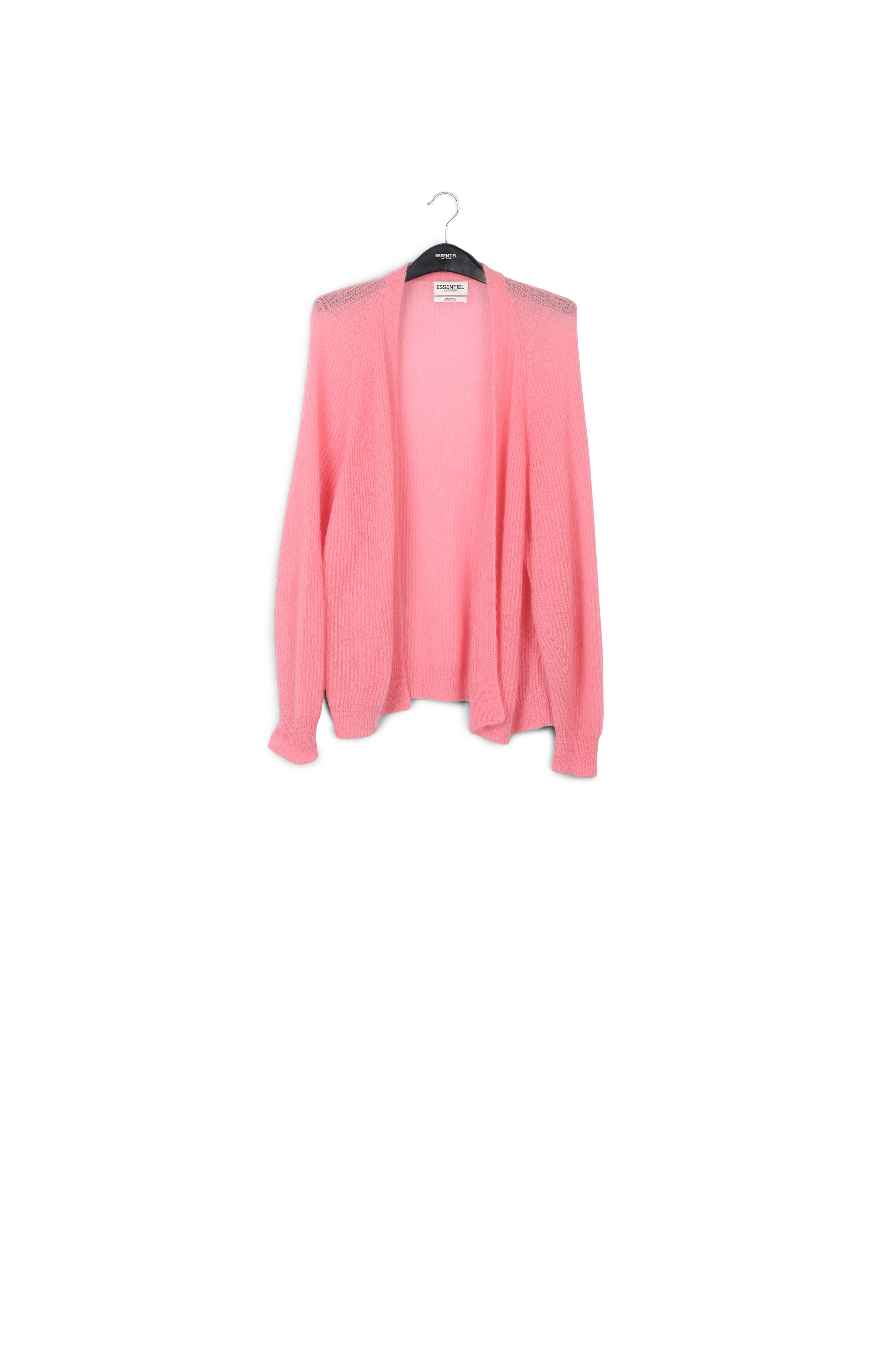 Cardigan rose côtelé en mohair mélangé RE—SSENTIEL seconde main photo 1