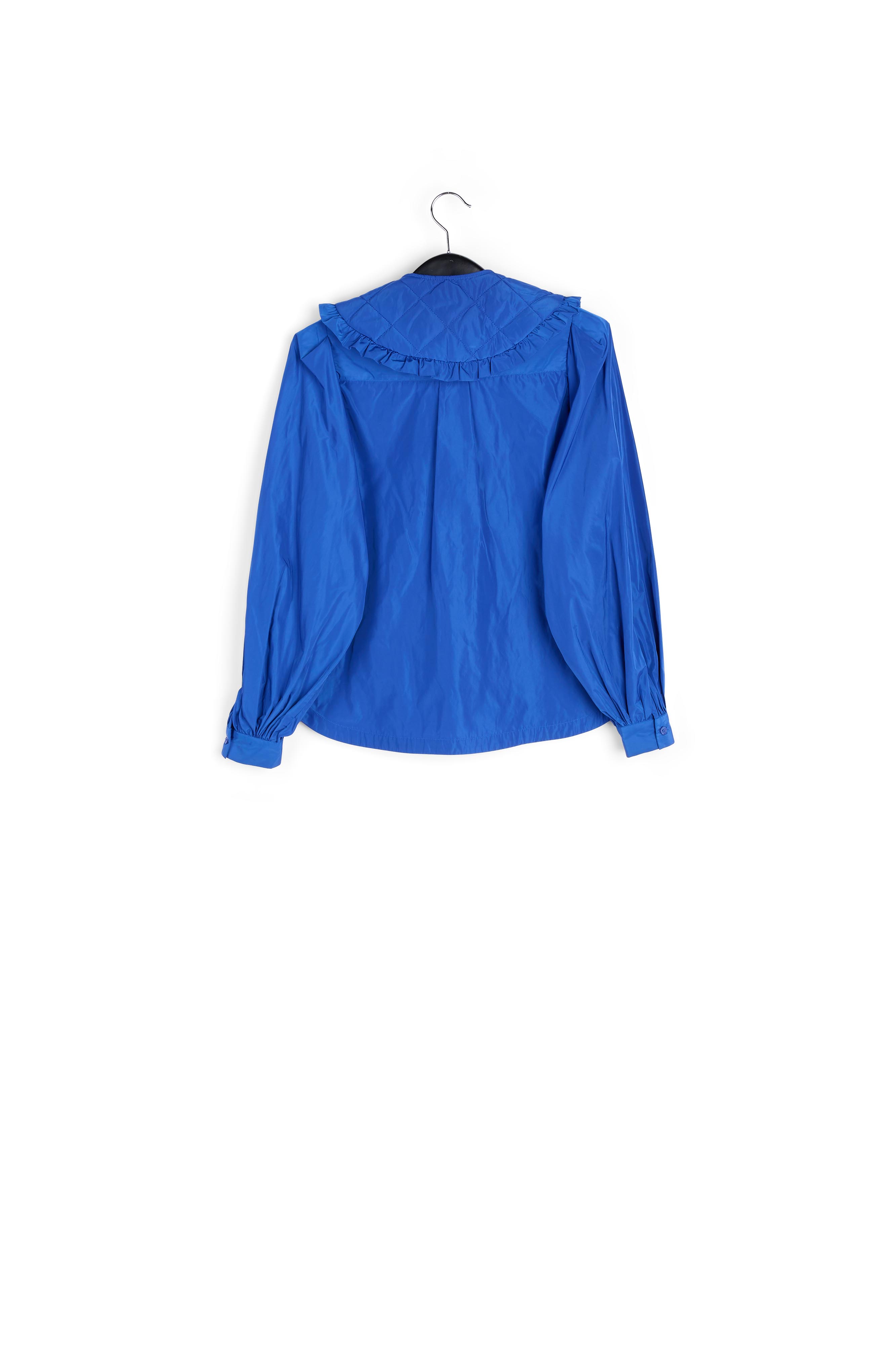Top bleu à  manches bouffantes RE—SSENTIEL seconde main photo 2