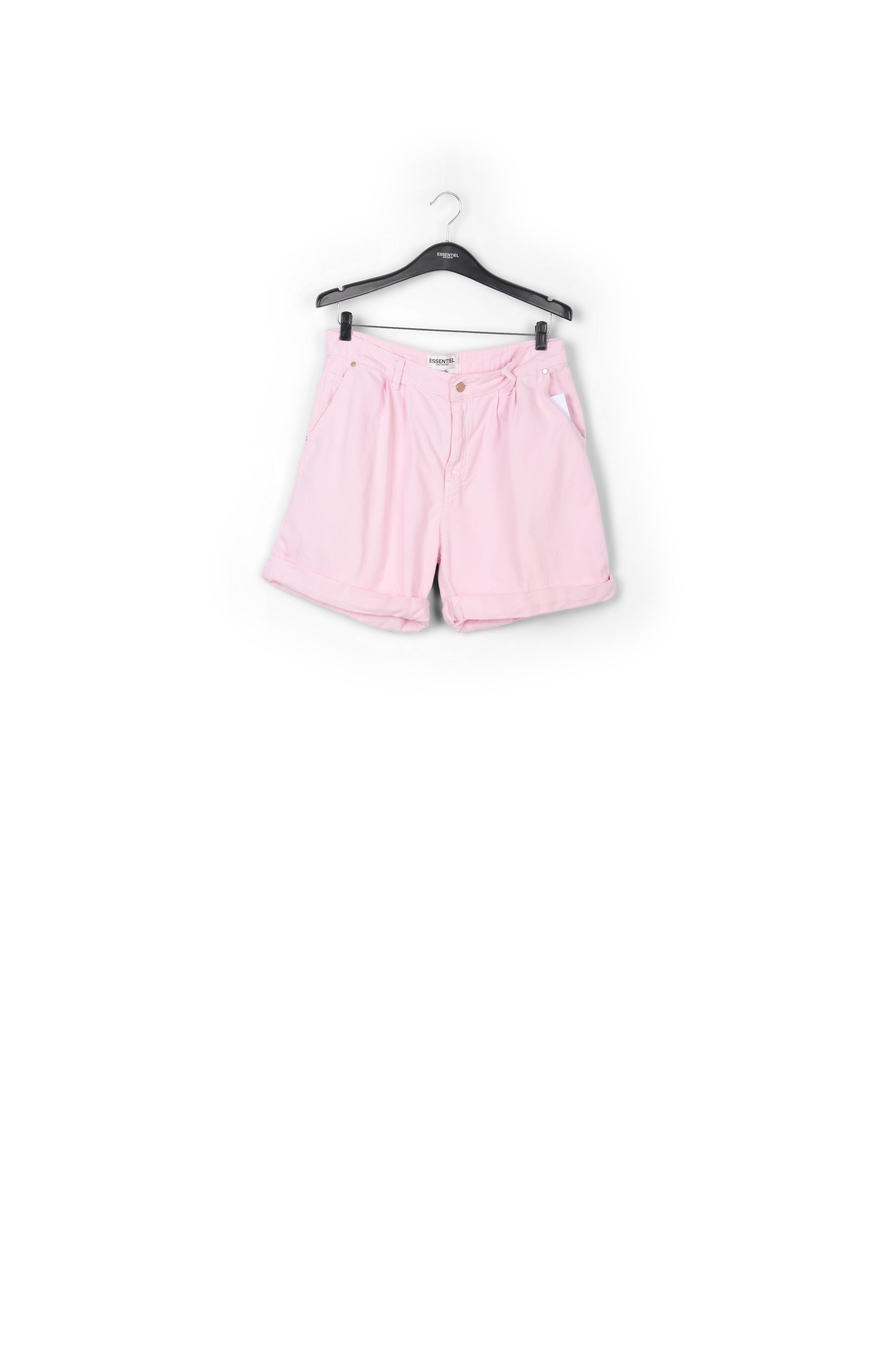 Short boyfriend en denim rose clair RE—SSENTIEL seconde main photo 2