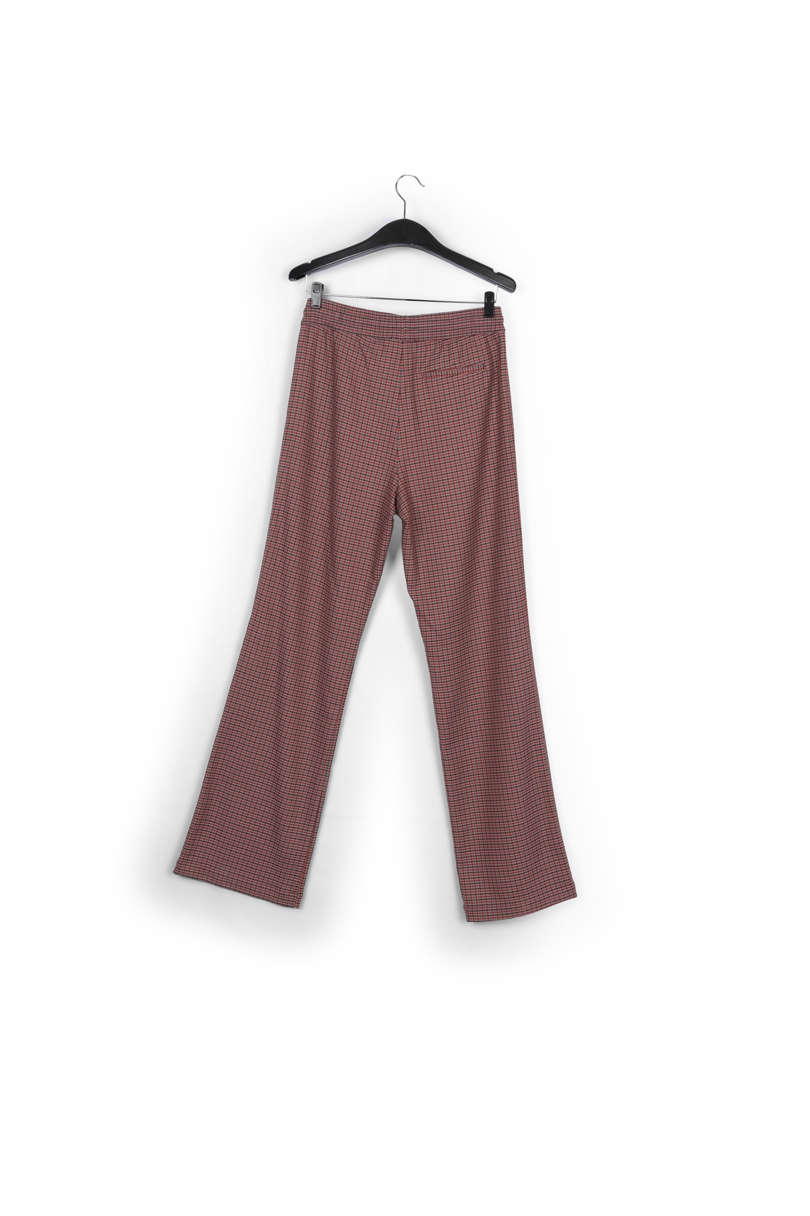 Pantalon brun en pied-de-poule RE—SSENTIEL seconde main photo 2