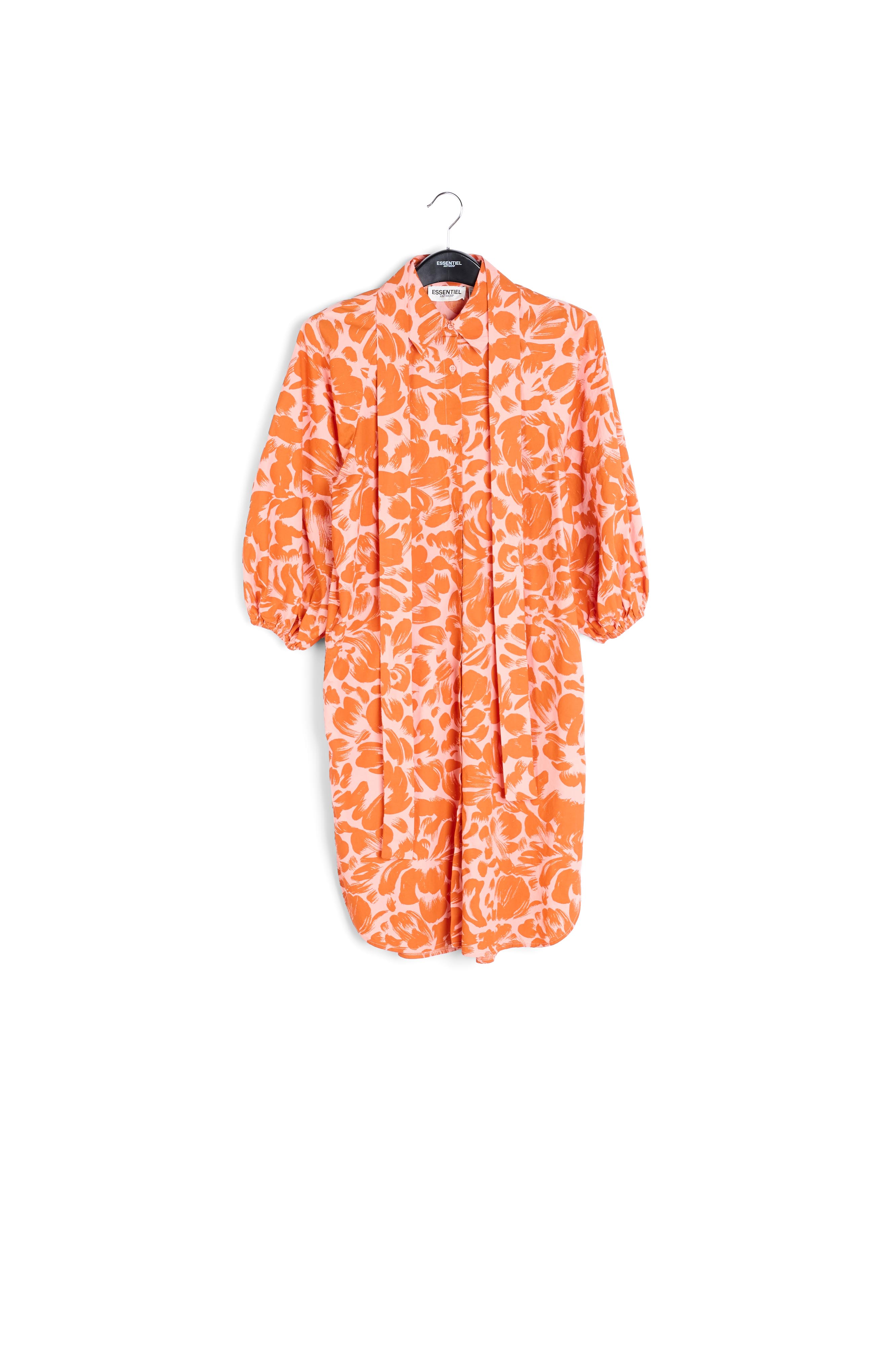 Mini-jurk met lichtroze en oranje bloemenprint RE—SSENTIEL tweedehands photo 1