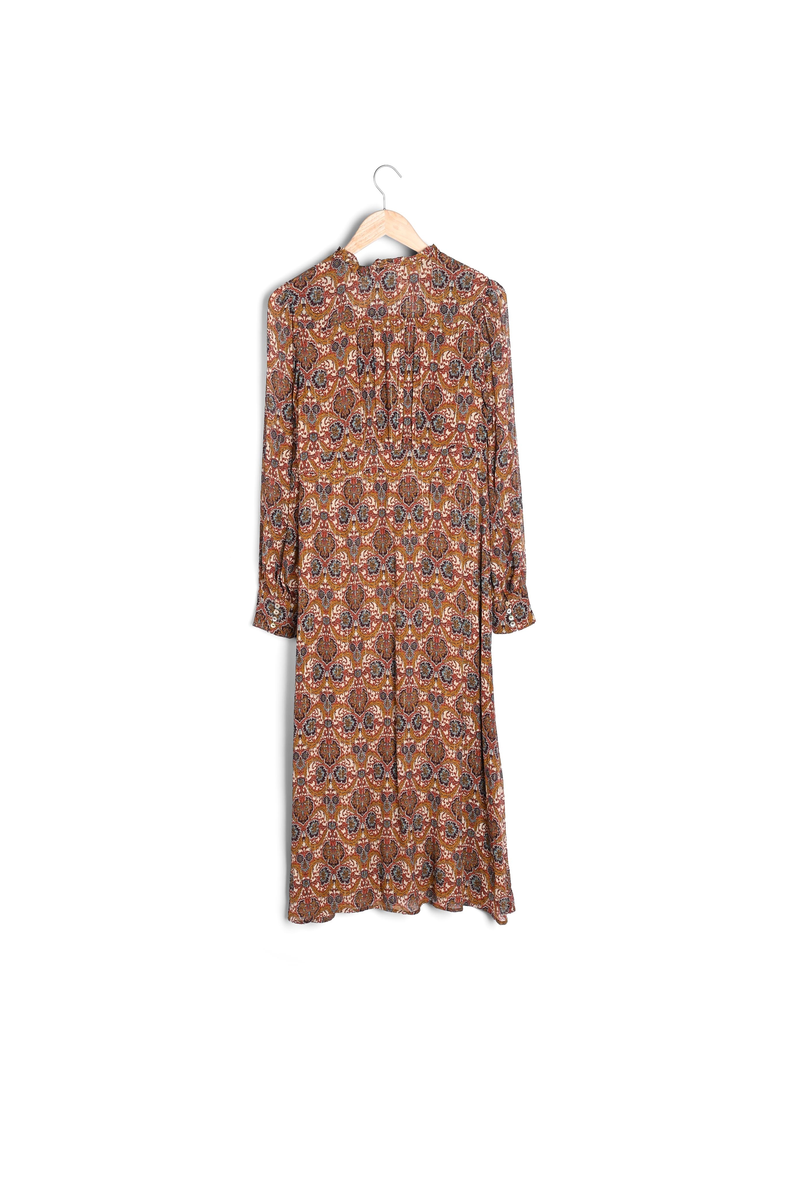 Robe longue imprimé camel Carmen Maison 123 seconde main photo 5