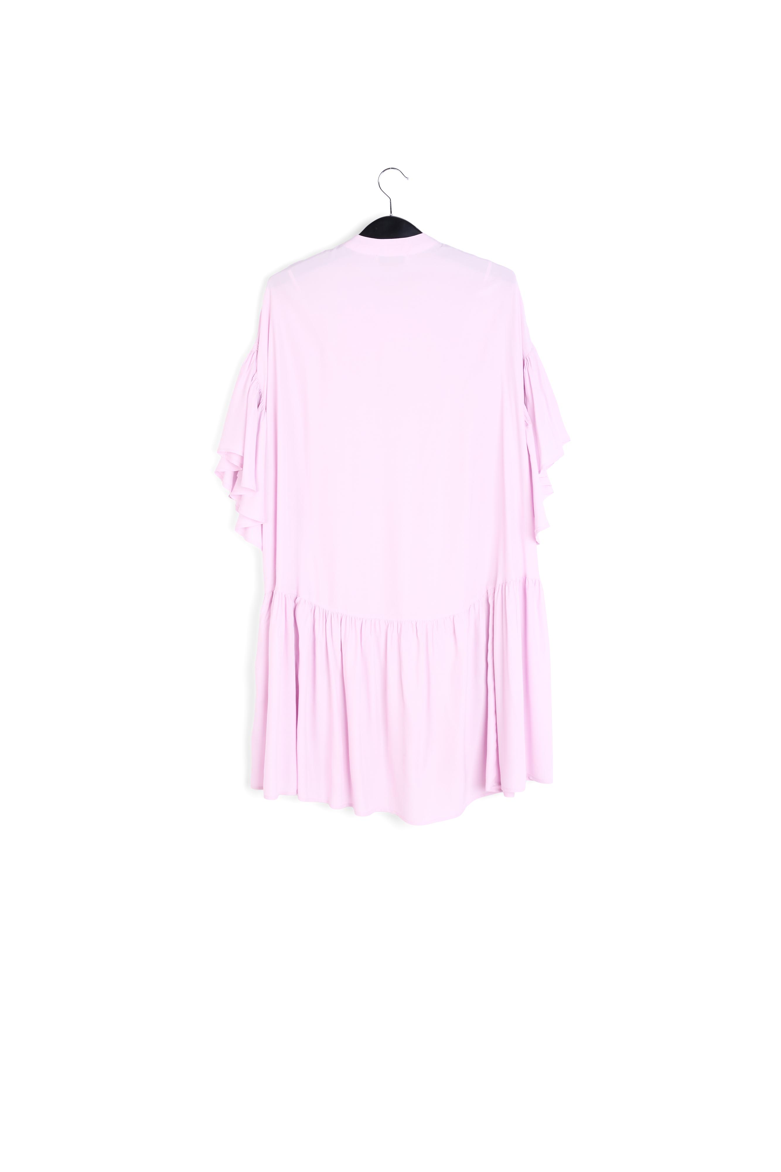 Lilac mini dress with ruffled sleeves RE—SSENTIEL second-hand photo 2