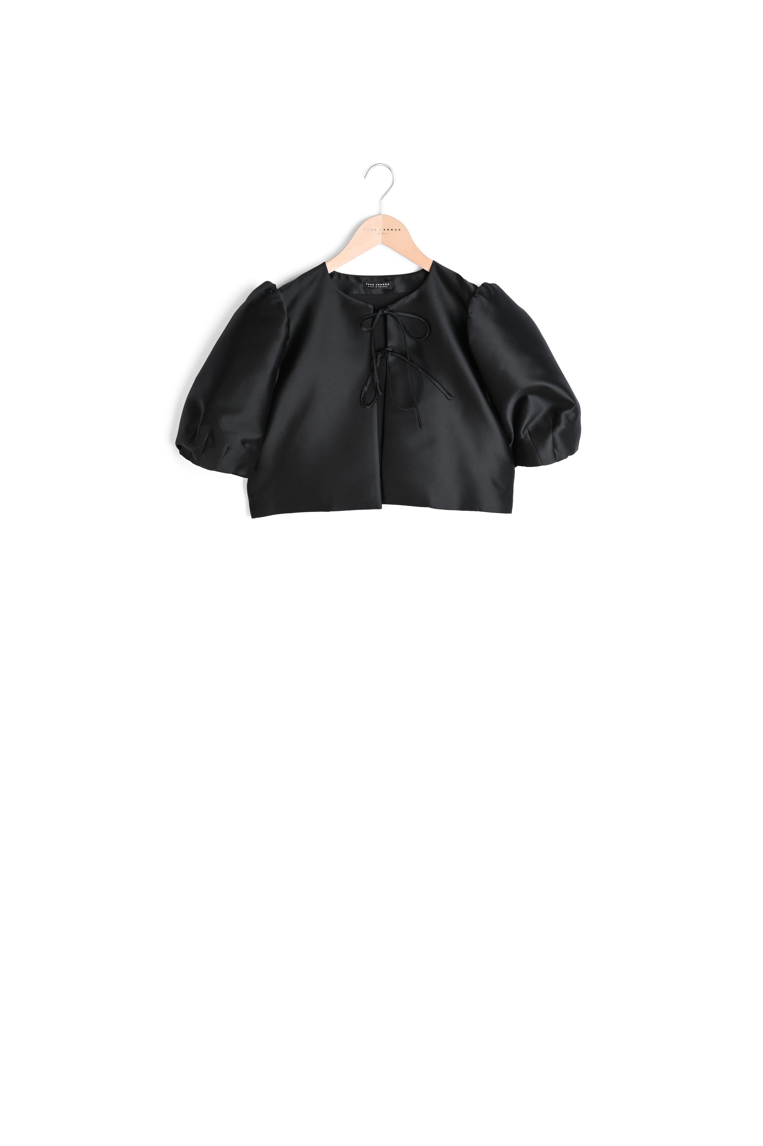Veste Valentine noire en satin Tara Jarmon seconde main photo 6