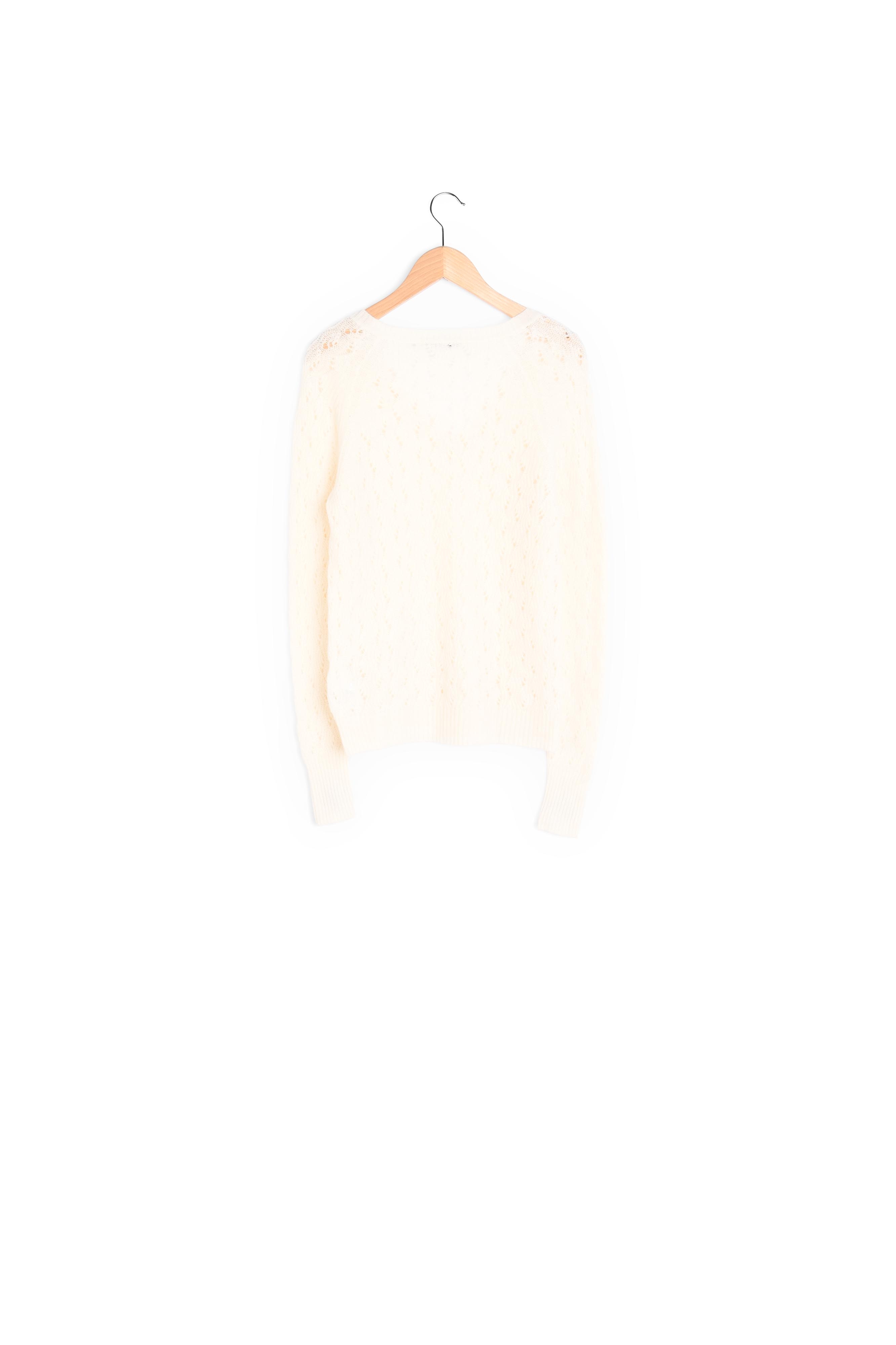EMY - Pull V en laine et cachemire avec ajours Gerard Darel seconde main photo 2