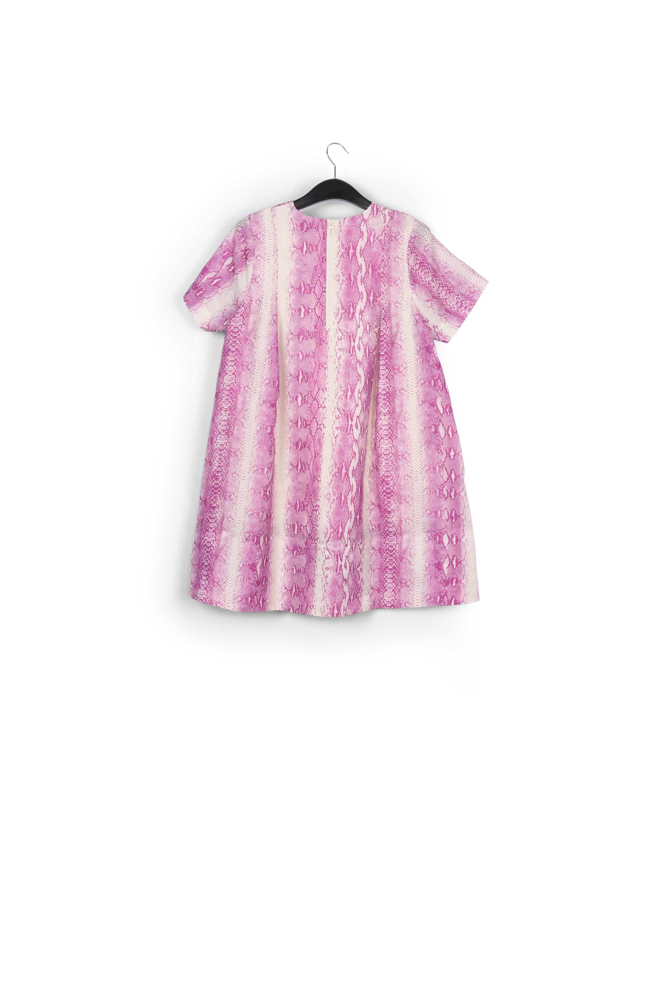 Mini-jurk met wit en paarse slangenprint RE—SSENTIEL tweedehands photo 3