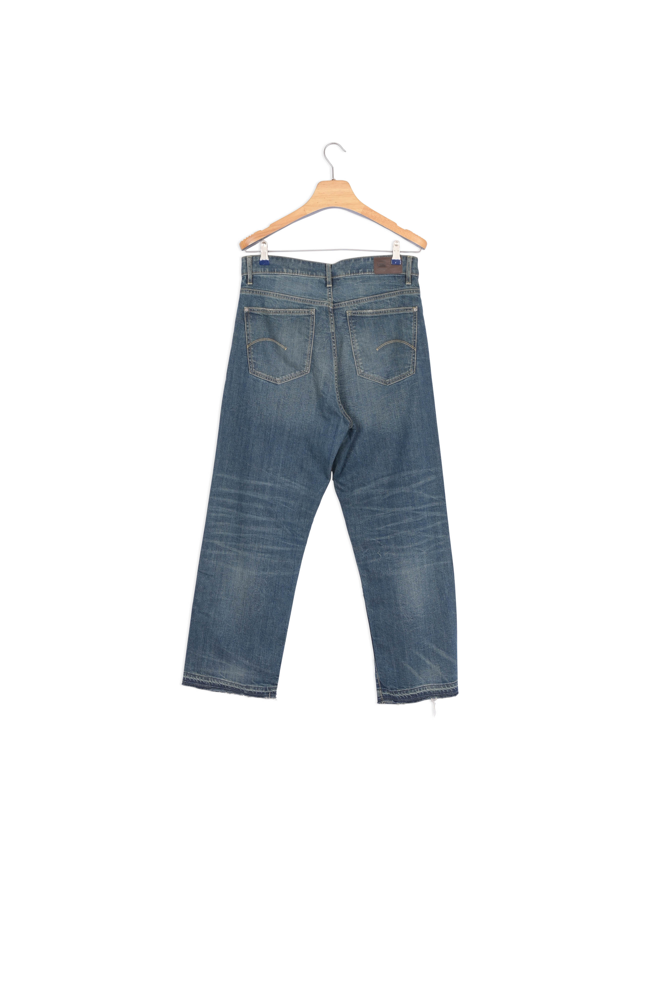 Jean Tedie Ultra High Straight Ripped Edge Ankle C G-star seconde main photo 2