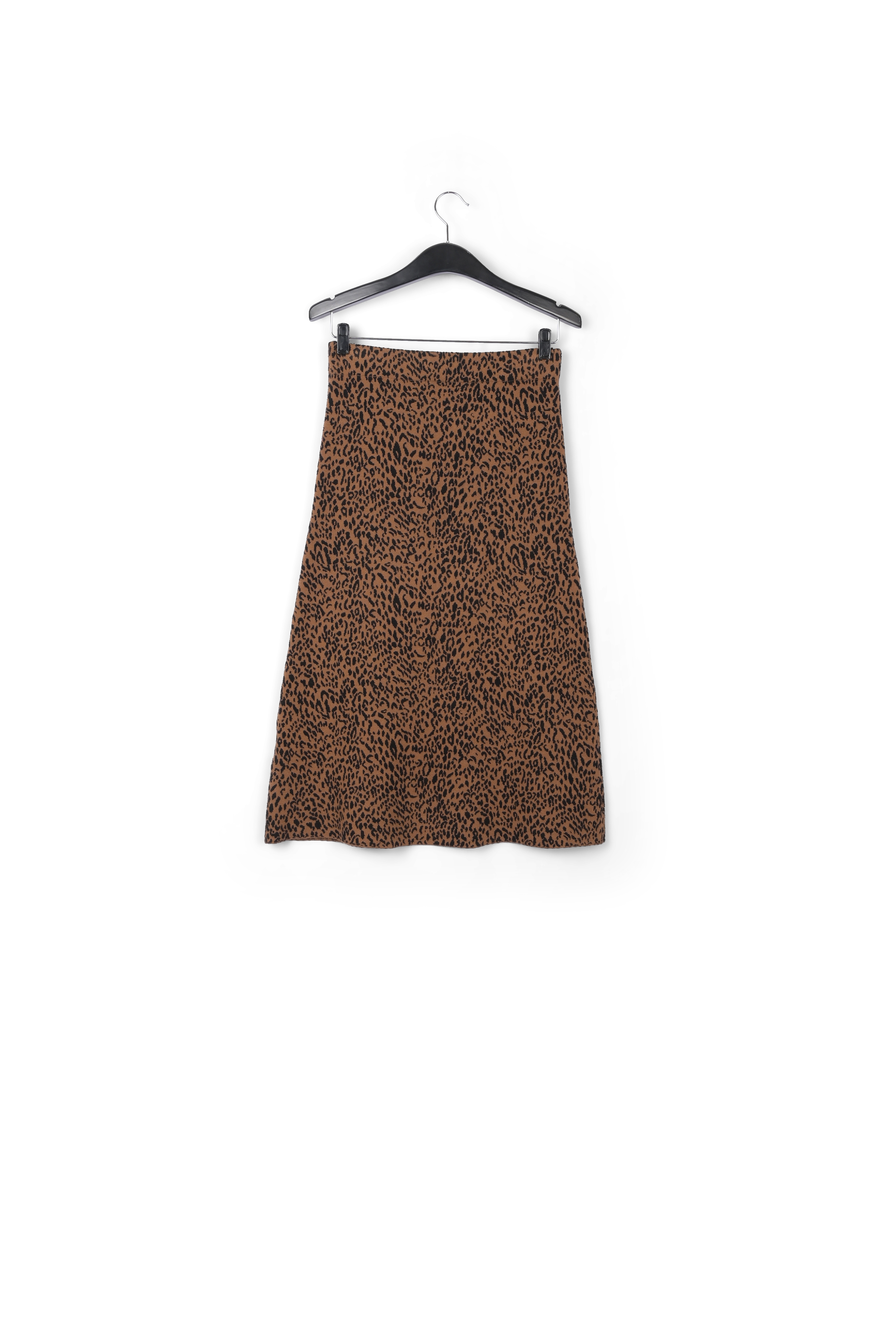 Gebreide midirok met luipaardprint RE—SSENTIEL tweedehands photo 2