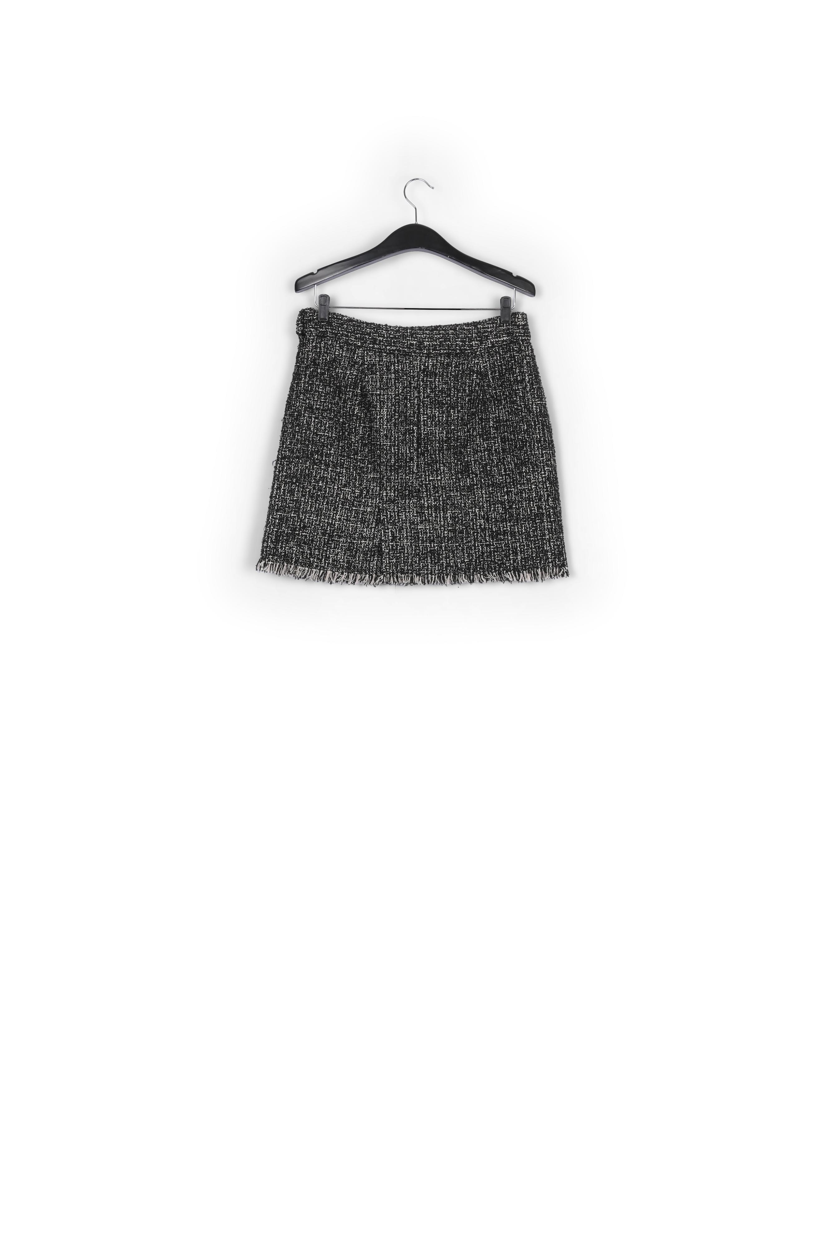 Mini-jupe en tweed multicolore RE—SSENTIEL seconde main photo 2