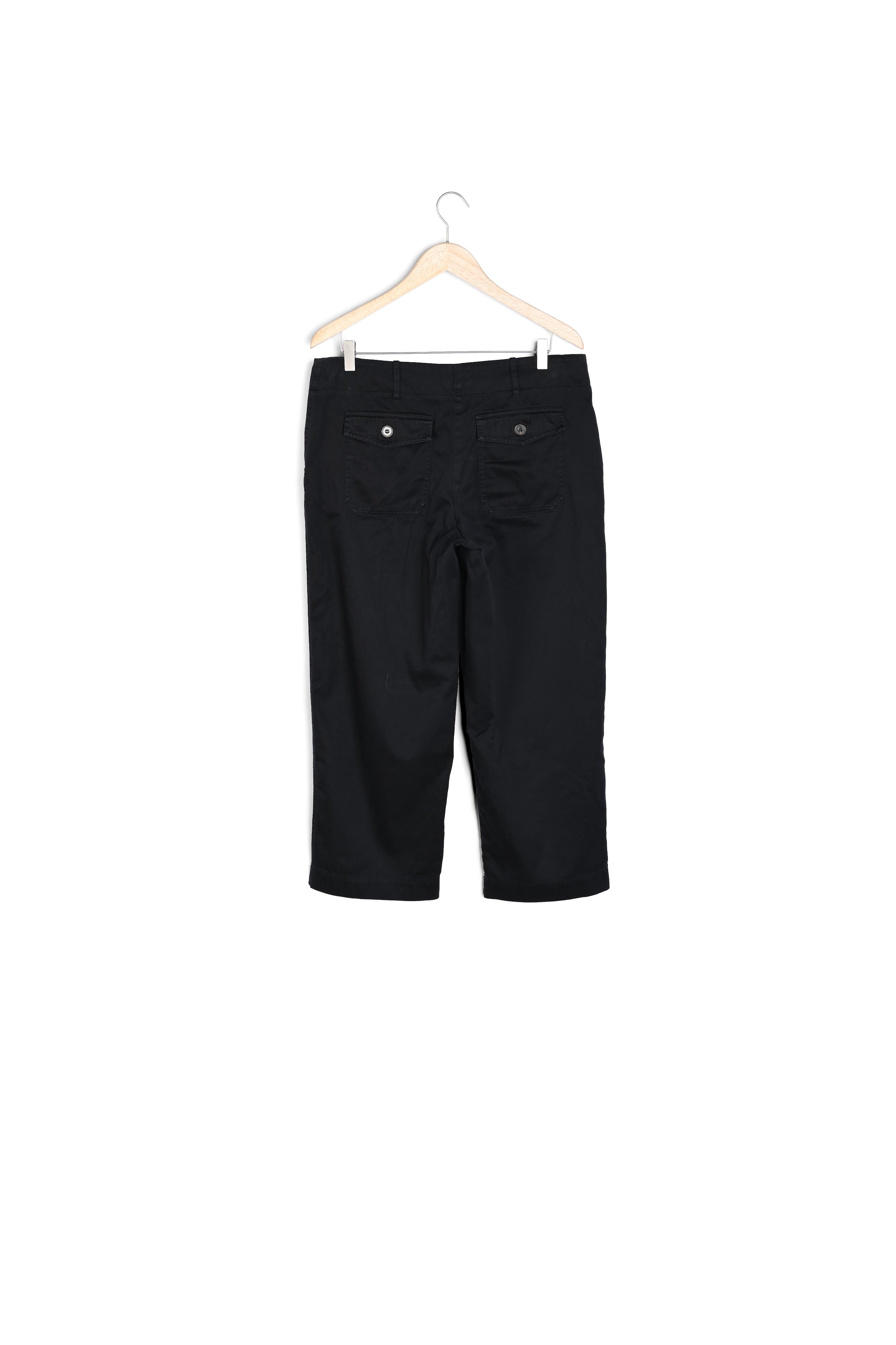 Pantalon droit et court en coton noir Tresor Maison 123 seconde main photo 2