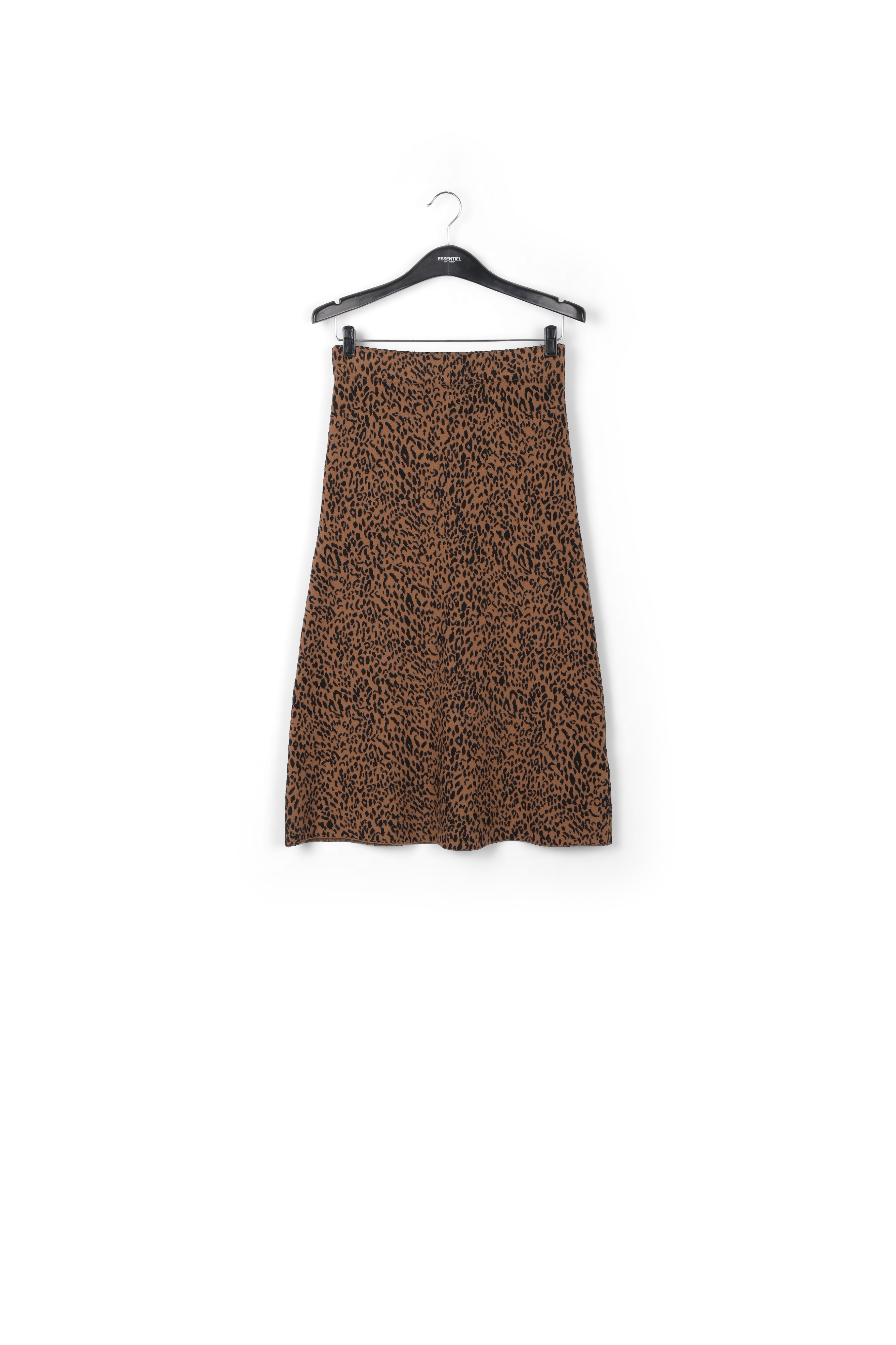 Gebreide midirok met luipaardprint RE—SSENTIEL tweedehands photo 1