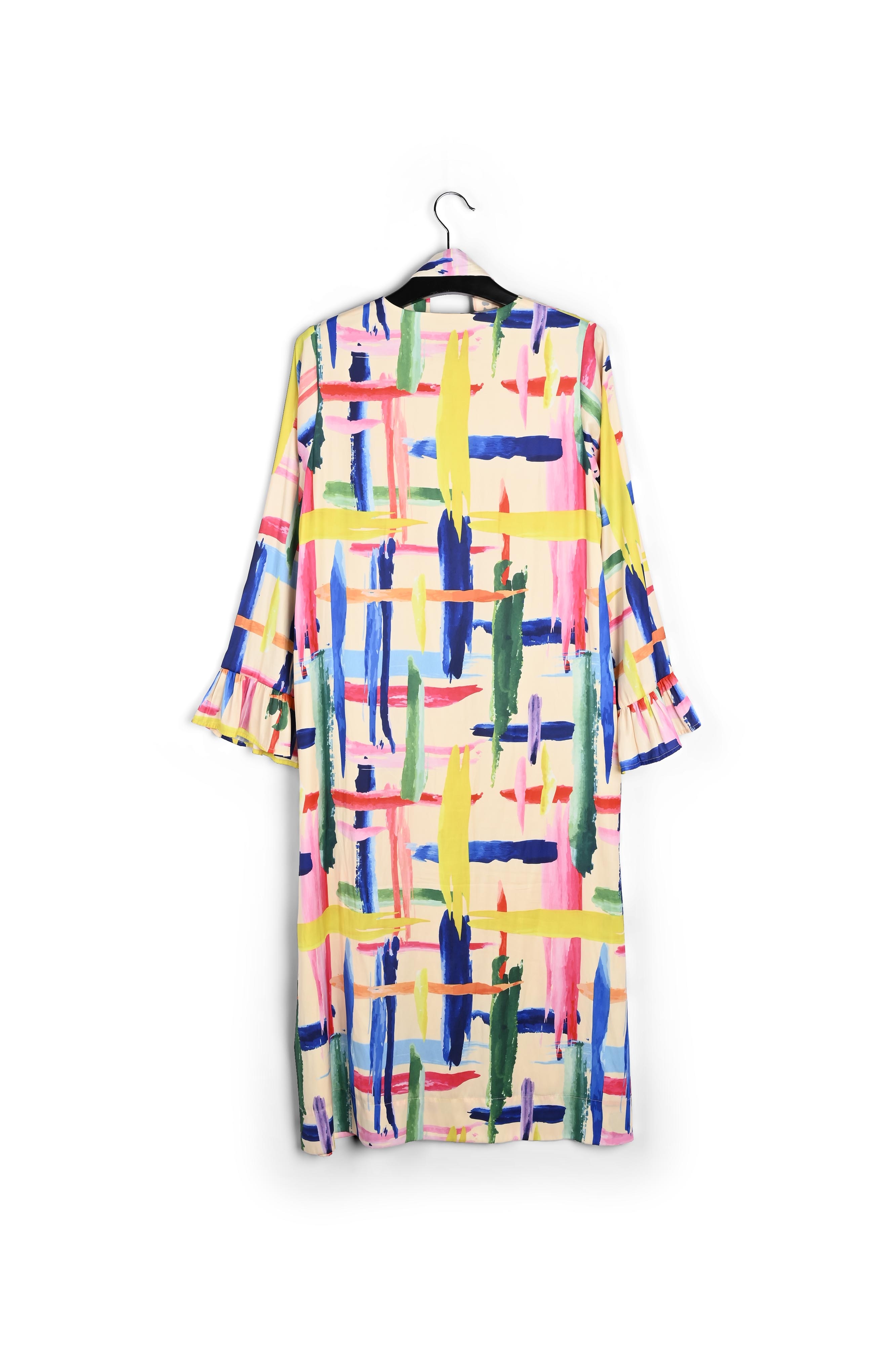 Robe midi à rayures graphiques avec ceinture RE—SSENTIEL seconde main photo 2