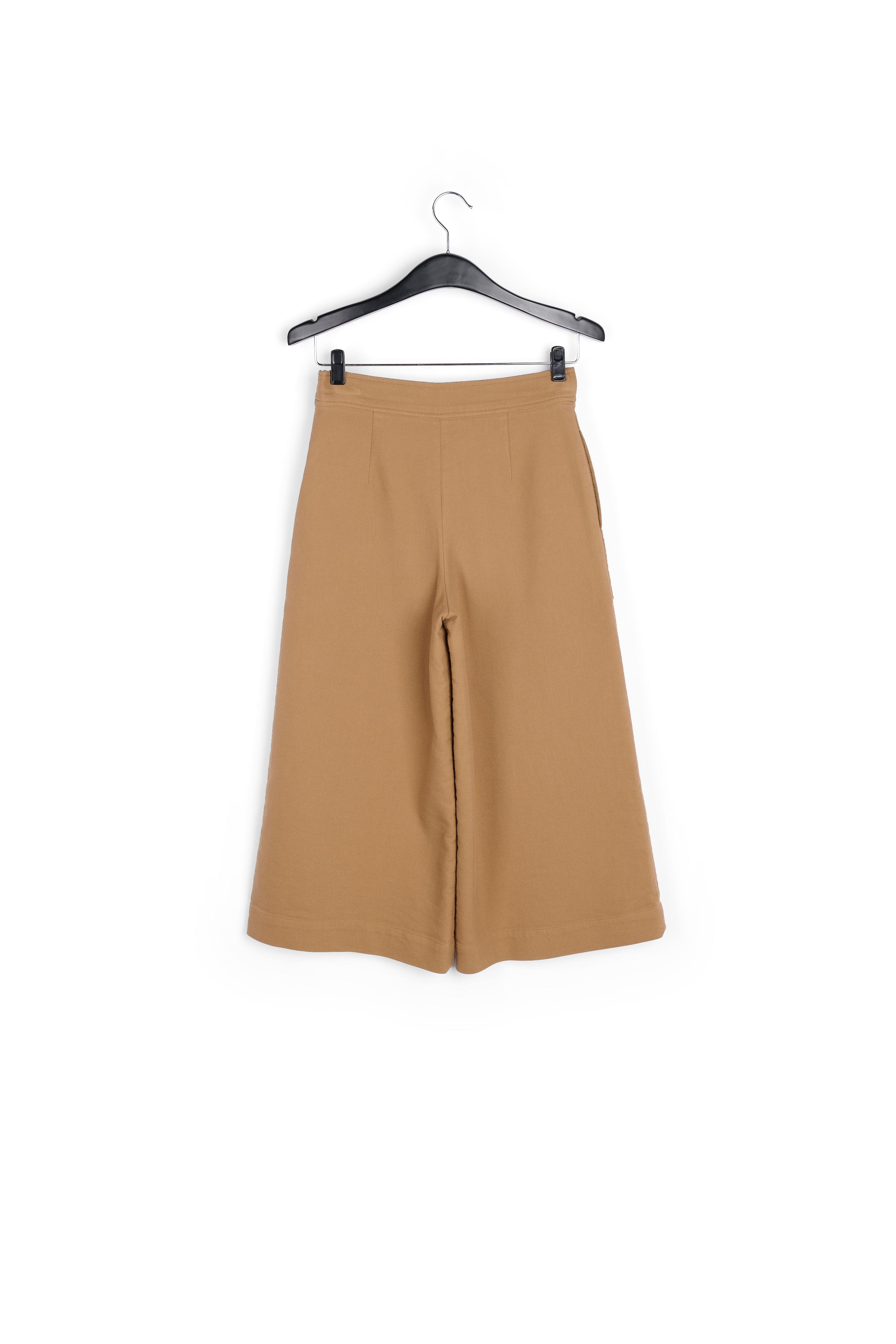 Brown cropped wide-leg pants RE—SSENTIEL second-hand photo 2