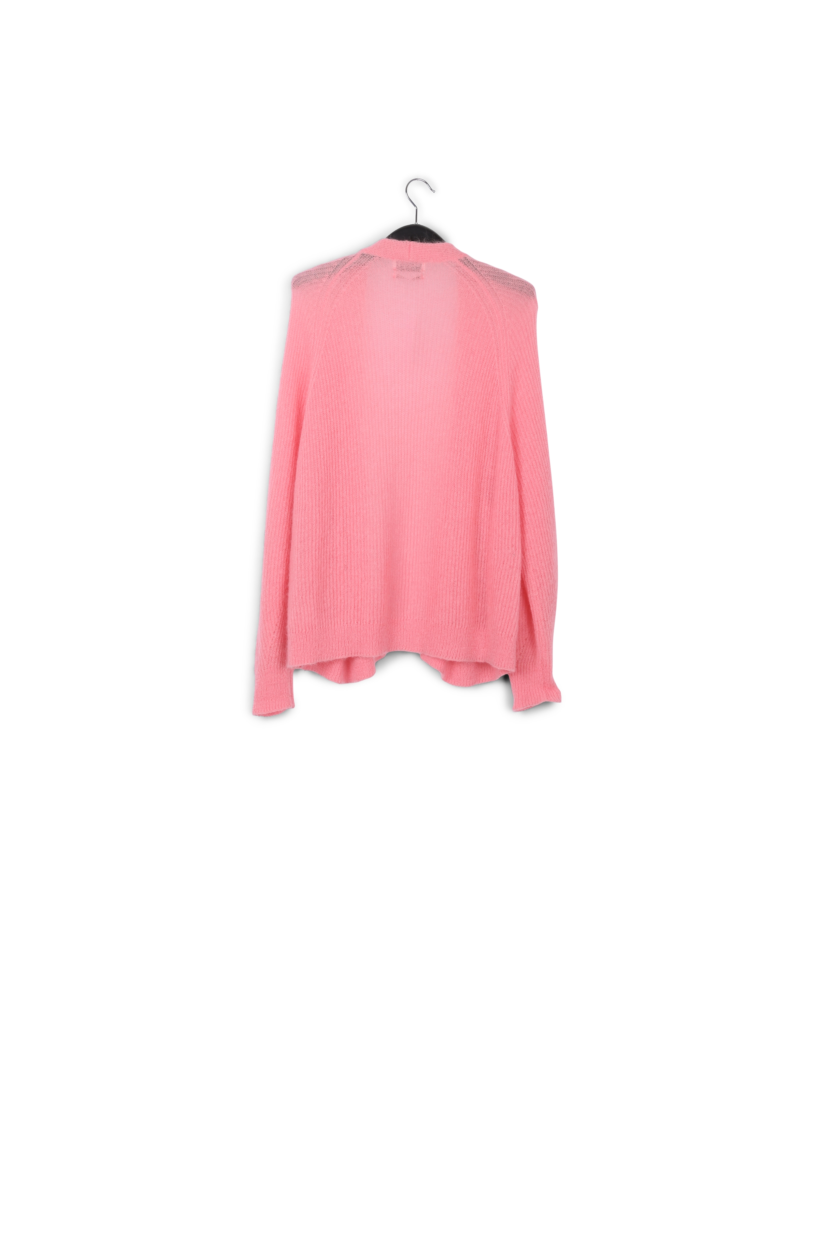 Cardigan rose côtelé en mohair mélangé RE—SSENTIEL seconde main photo 2