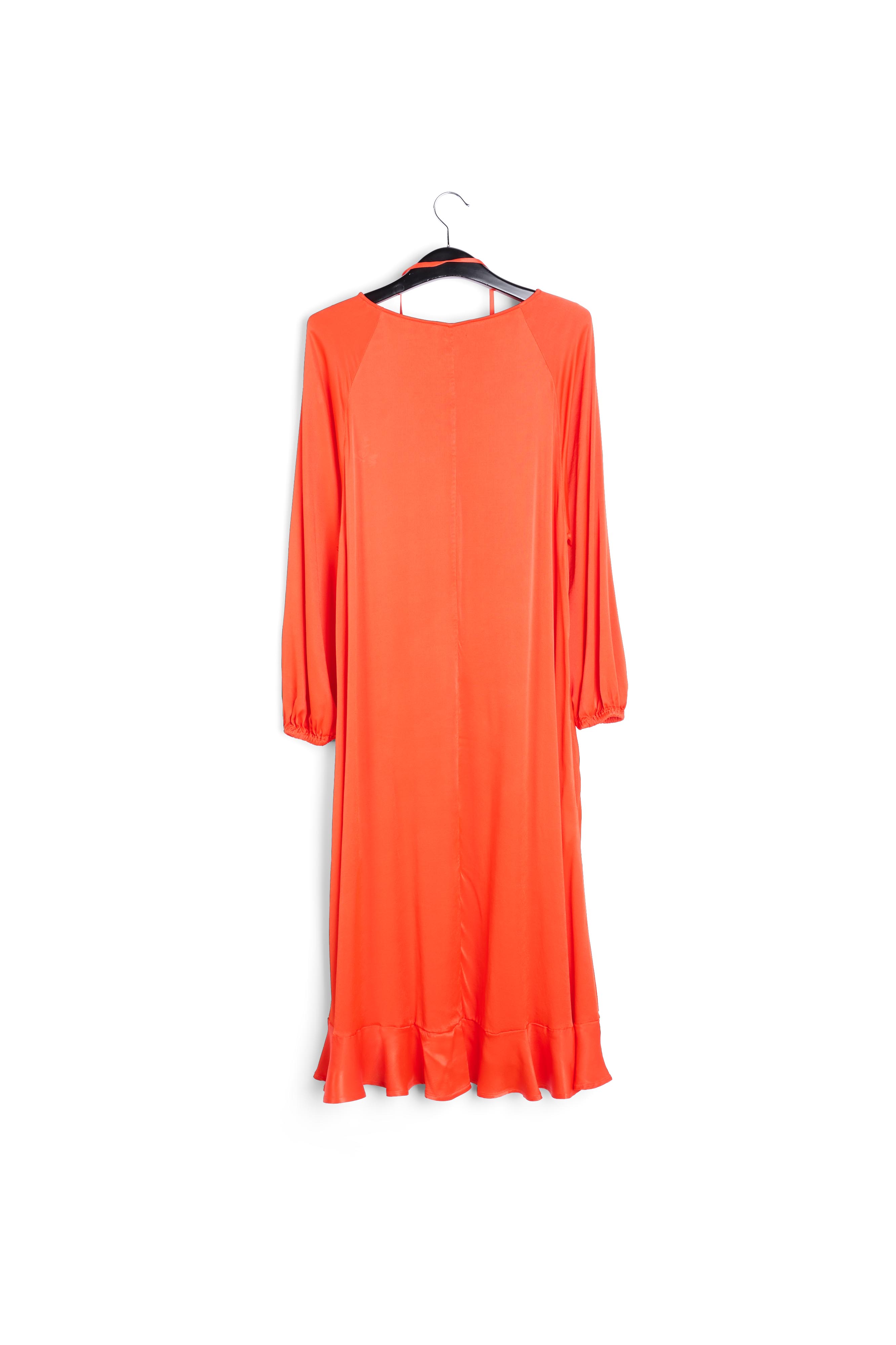 Oranje midi-jurk RE—SSENTIEL tweedehands photo 2