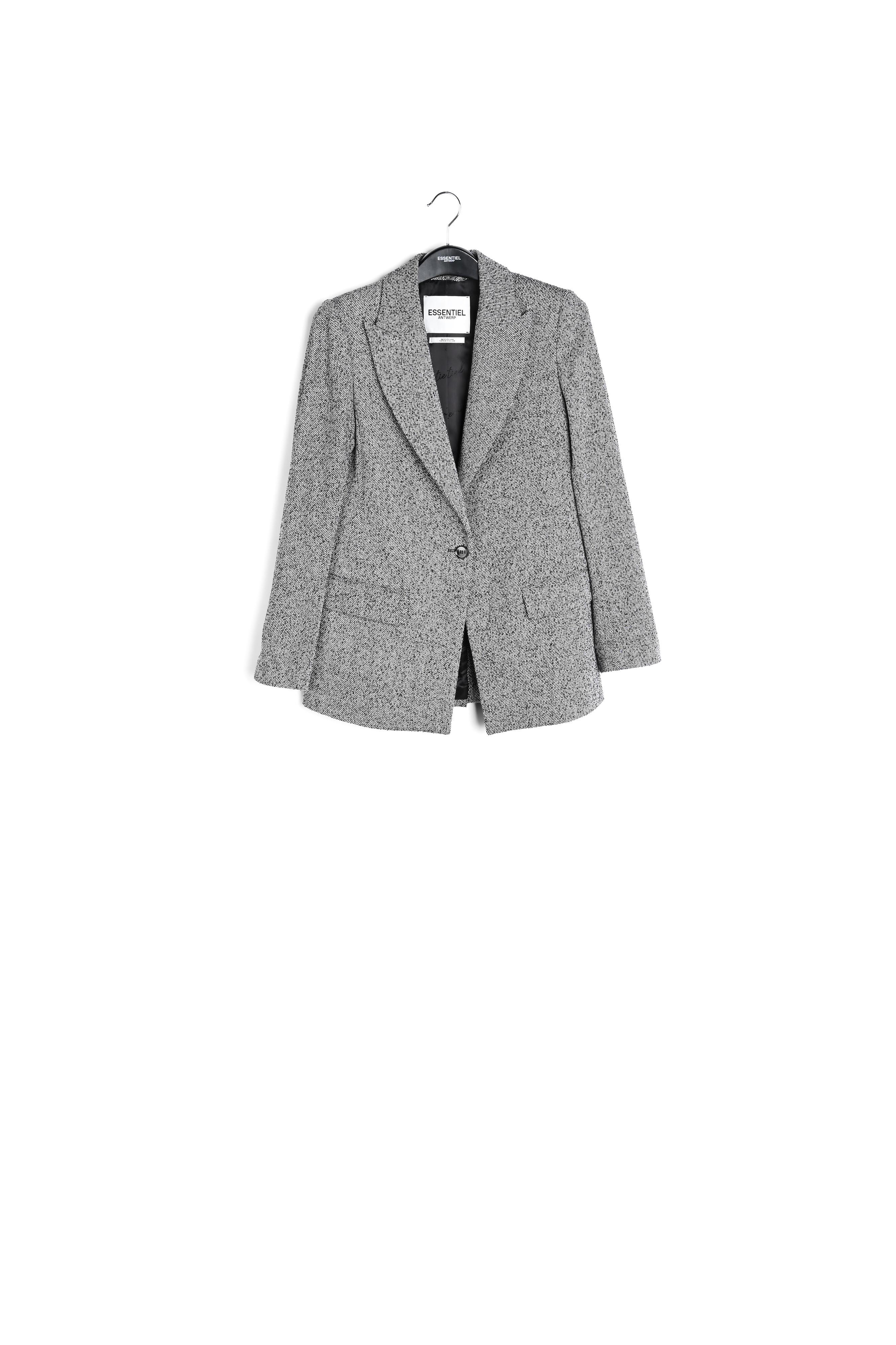 Product photo Grey mélange straight-fit blazer number 0